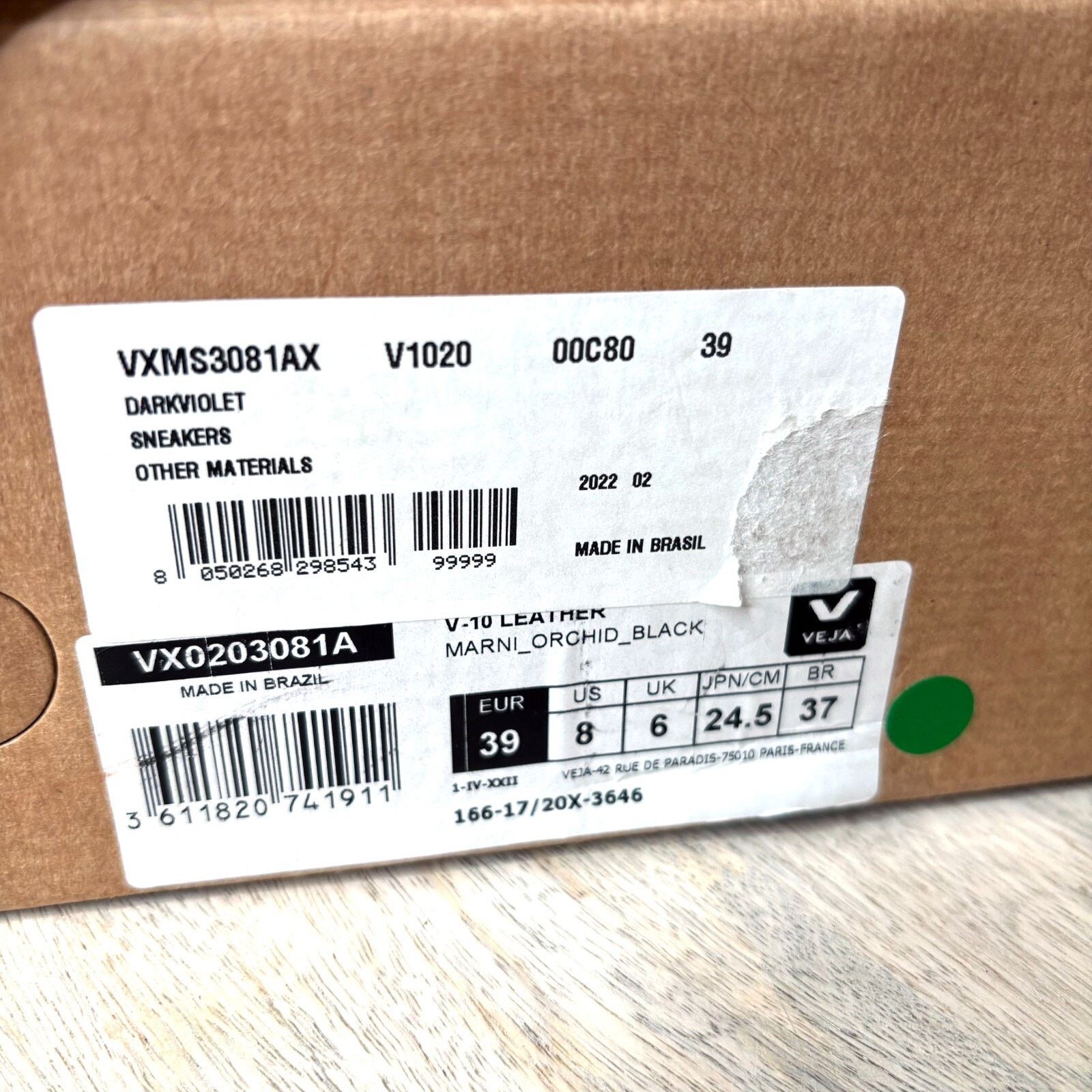 Veja Veja V-10 Leather X Marni Orchid Black Sneakers US Size 8 Size US 8 / IT 38 - 10 Thumbnail