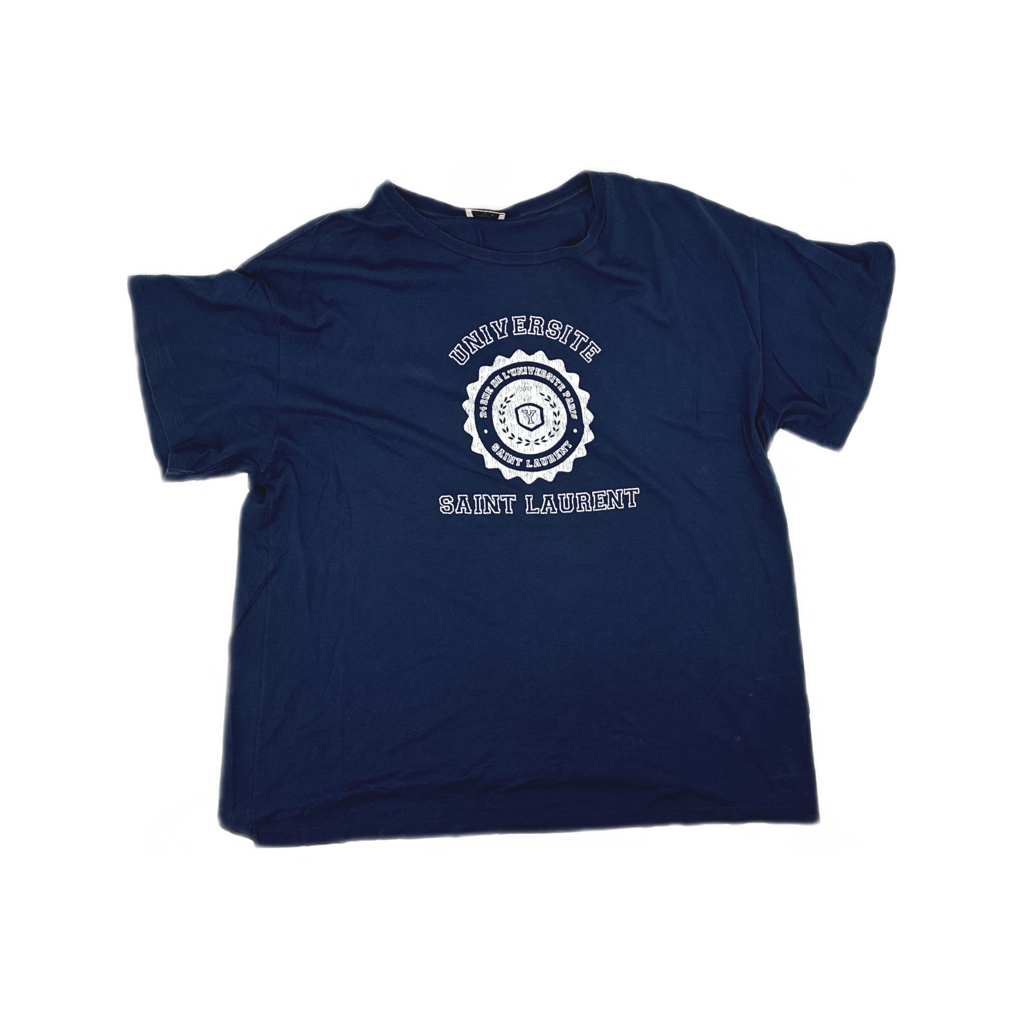 Saint Laurent Paris Saint Laurent Universite Logo T-Shirt Size S Size US S / EU 44-46 / 1 - 1 Thumbnail