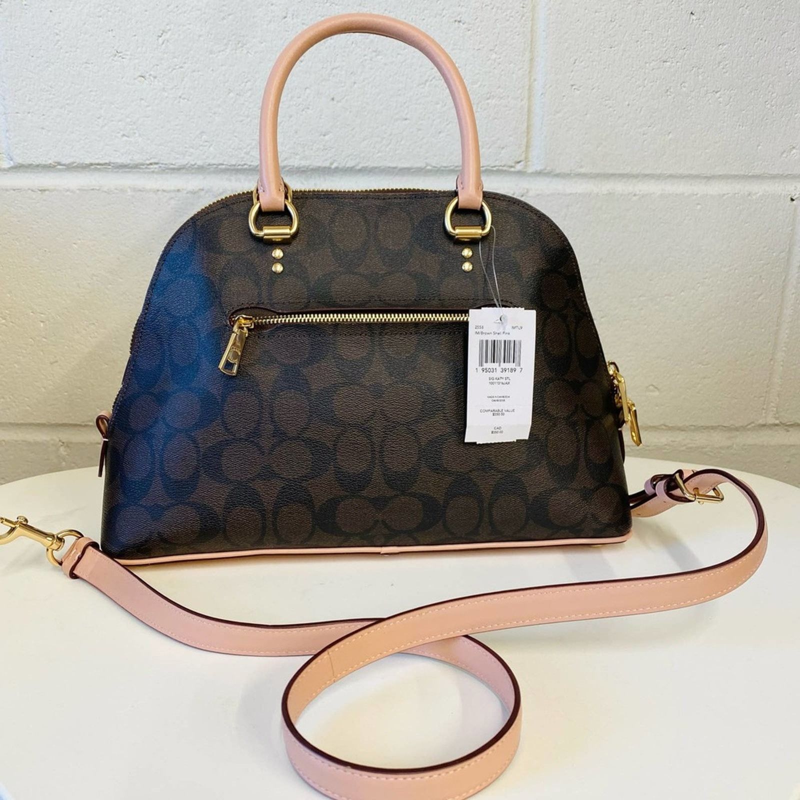 Coach COACH 2558 KATY SATCHEL IN SIGNATURE CANVAS GOLD/BROWN Size ONE SIZE - 5 Thumbnail