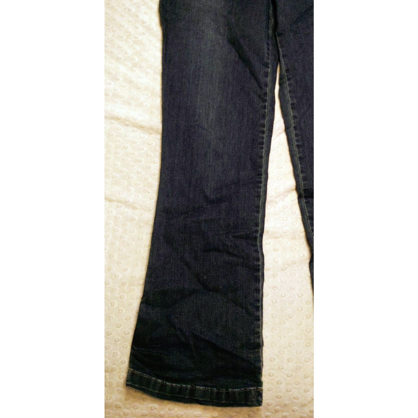Denime L&B Lucky & Blessed Jeans Bootcut Womens 16 Blue Denim 36x32 M/L Regular Plus Western USA Distressed Pockets 5-Pocket Subtle Stretch NWT Size 38" / US 16 / IT 52 - 3 Thumbnail