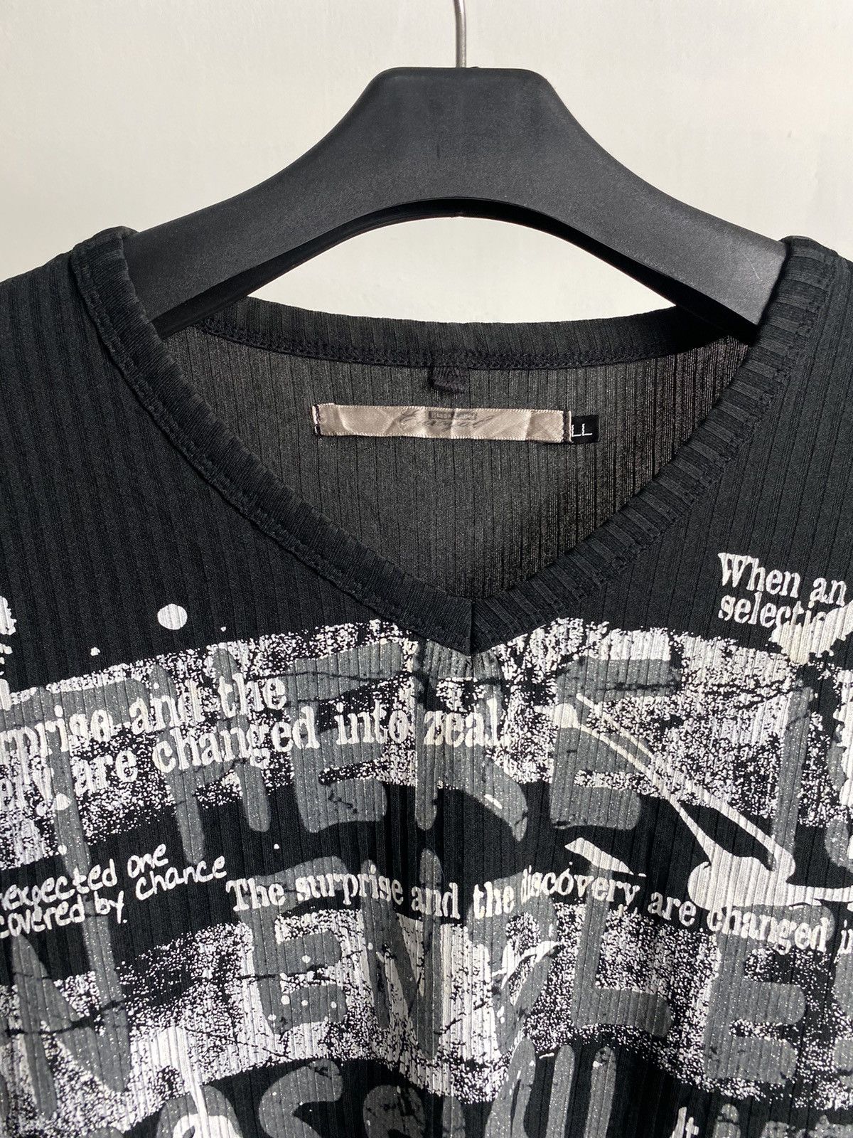 If Six Was Nine × Japanese Brand × Le Grande Bleu (L.G.B.) Black Label Poem Rock Longsleeve Size US L / EU 52-54 / 3 - 7 Thumbnail