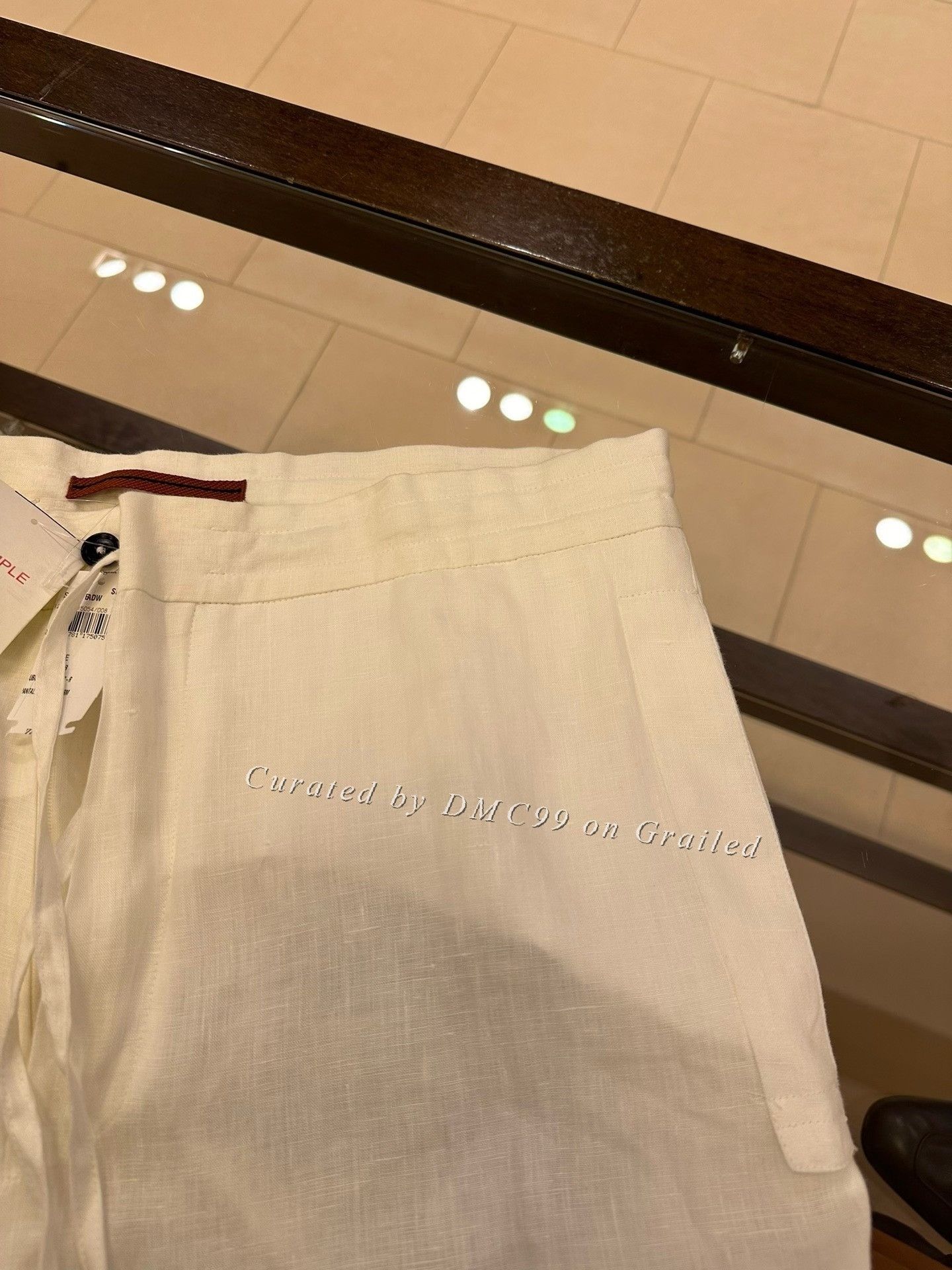 Ermenegildo Zegna Zegna UBI31A5 White Linen Casual Pants Size US 38 / EU 54 - 4 Thumbnail