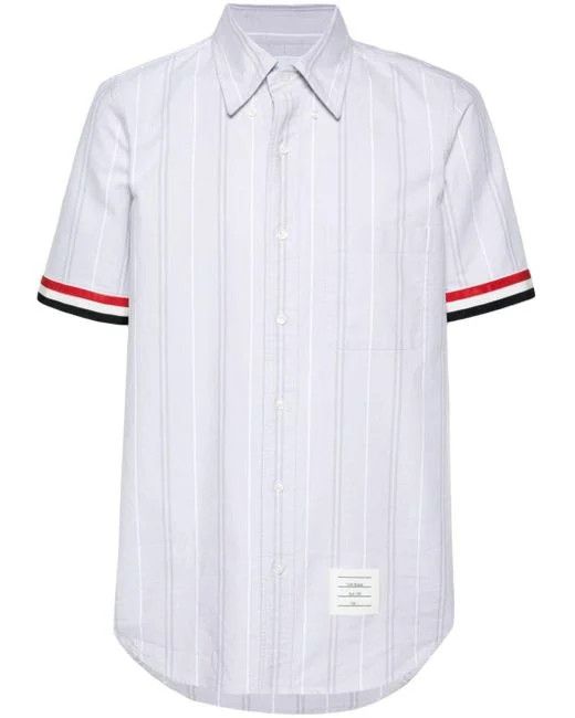 Thom Browne o1s22i1n1224 Oxford Cotton Shirt in Grey Size US S / EU 44-46 / 1 - 1 Thumbnail