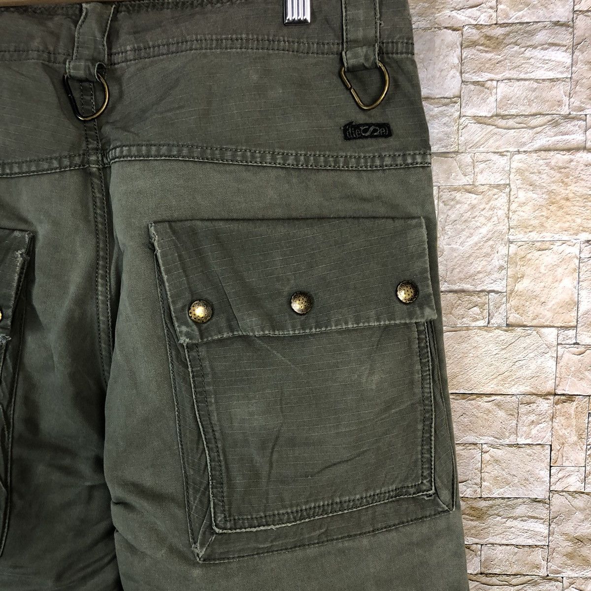 Diesel Diesel Green Cargo Multipocket Pants #A353 Size US 31 - 20 Thumbnail