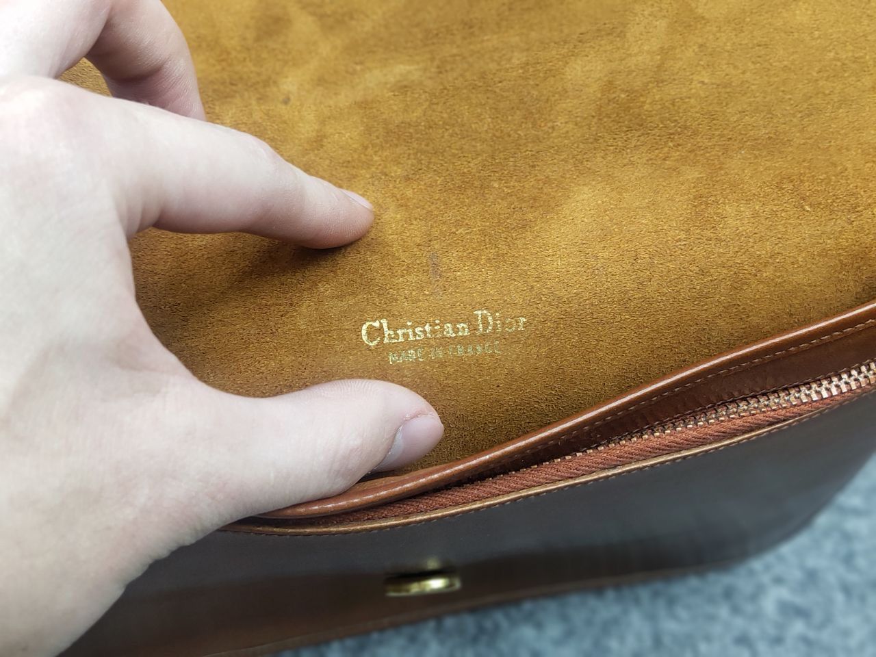 Dior Christian Dior Vintage 80s Envelope Clutch Brown Leather Bag Size ONE SIZE - 18 Thumbnail
