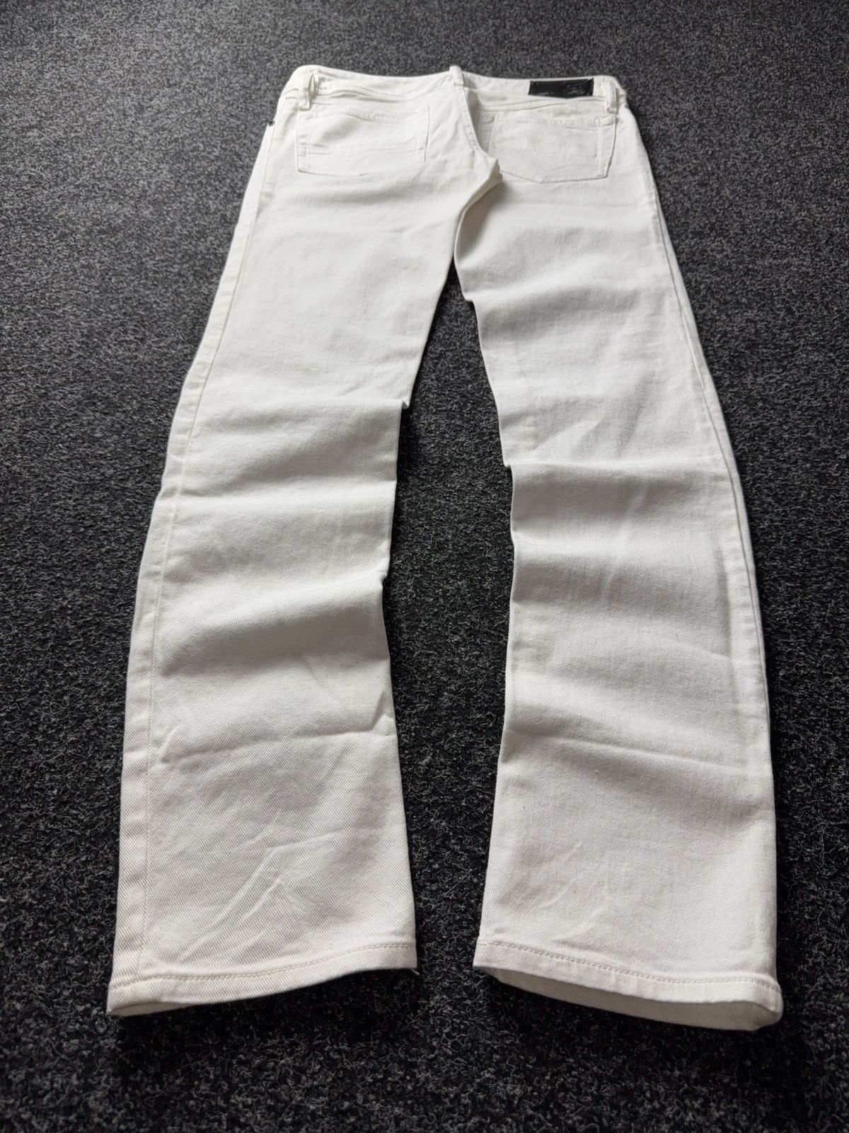 Diesel Luxury 00s Diesel Distressed White Jeans Slim Straight Y2K Size 30" / US 8 / IT 44 - 16 Thumbnail