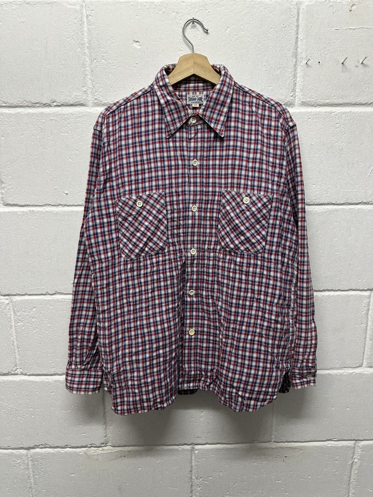 Sugar Cane × Toyo Enterprises Vintage Sugar Cane Flannel Checkered Double Pocket Button Up Size US L / EU 52-54 / 3 - 1 Thumbnail