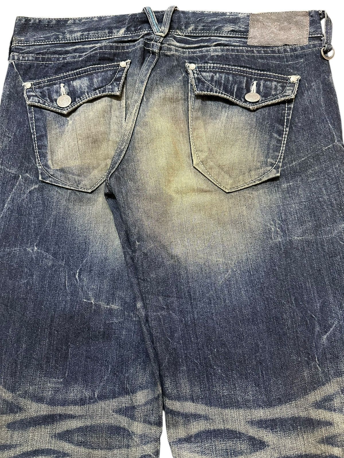 Japanese Brand Vintage Japan Vanquish Faded Wash Thunder Distress Flare Size US 34 / EU 50 - 6 Thumbnail