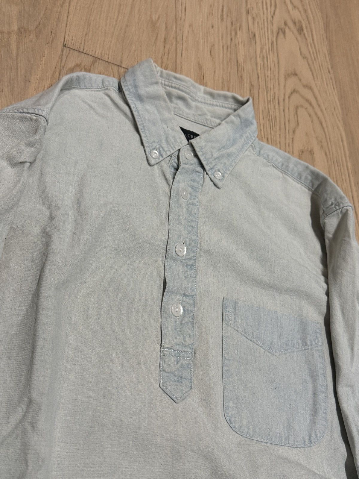 J.Crew J Crew Quarter Button Blue Cotton Shirt Size US S / EU 44-46 / 1 - 2 Thumbnail