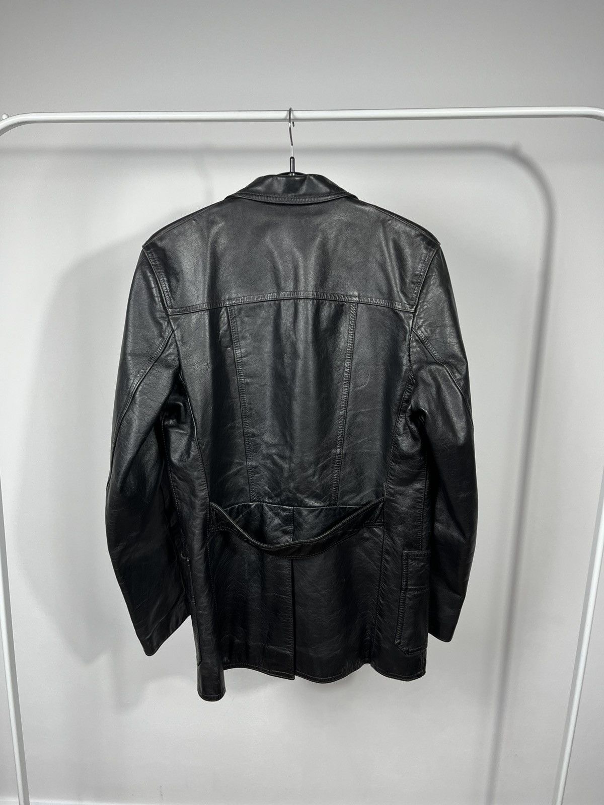 Leather Vintage Leather Blazer Jacket Made in Finland Heavy Coat L Size US S / EU 44-46 / 1 - 10 Thumbnail