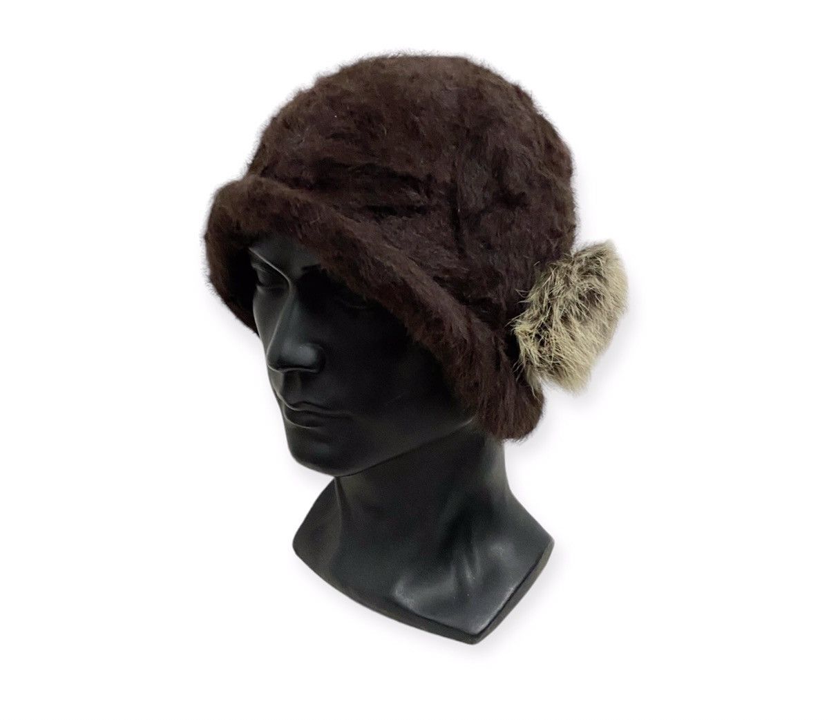 Japanese Brand Japanese Brand Fur Fleece Beanie Hat Size ONE SIZE - 1 Thumbnail