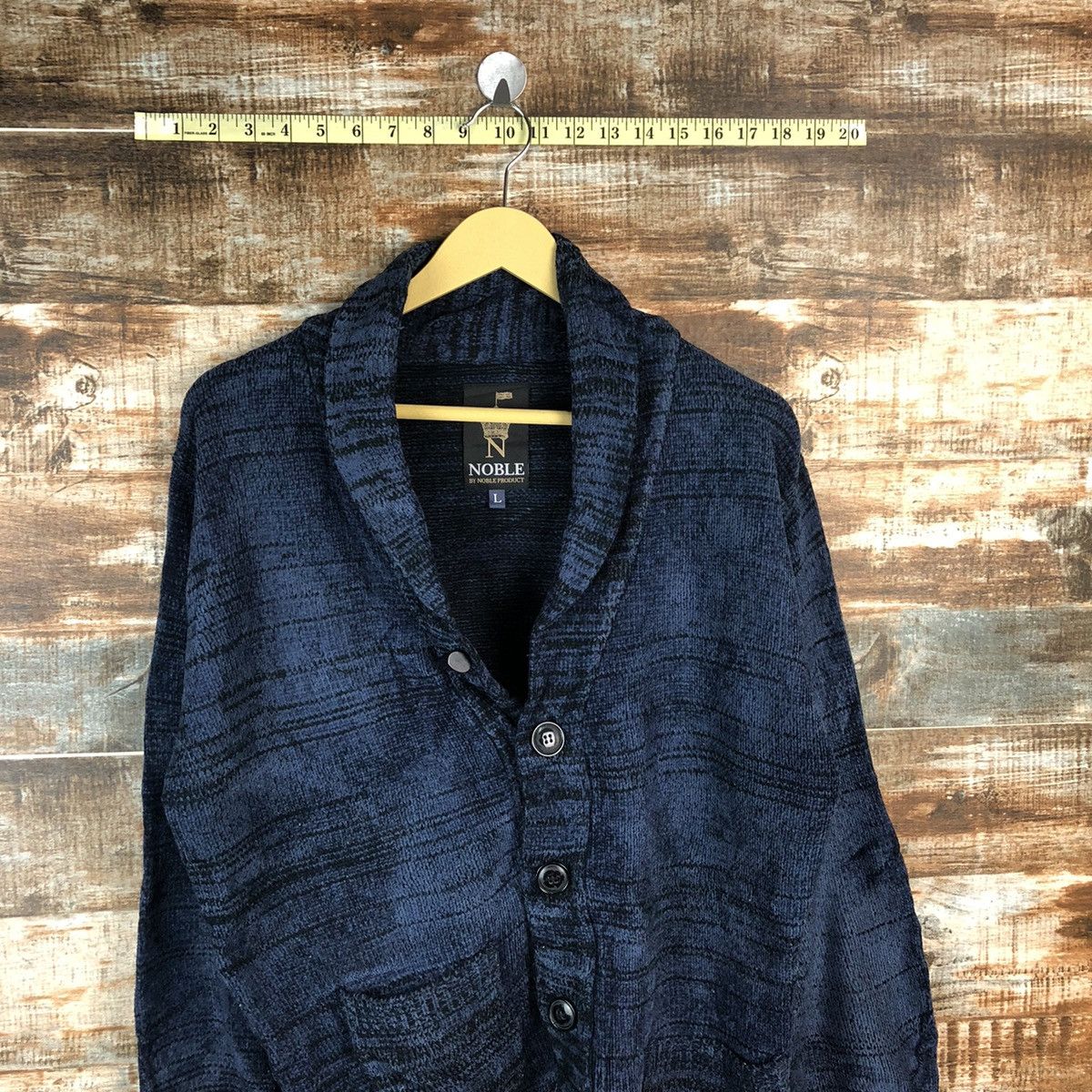 Homespun Knitwear Noble Dark Blue Cardigan Knitwear #A952 Size L / US 10 / IT 46 - 2 Thumbnail