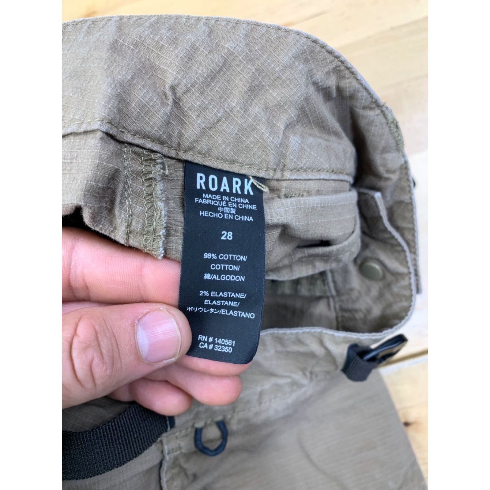 Roark Roark Cargo Pants Mens 28 Beige Pant Straight Cargo 90s Nature Mens Size US 28 / EU 44 - 3 Thumbnail