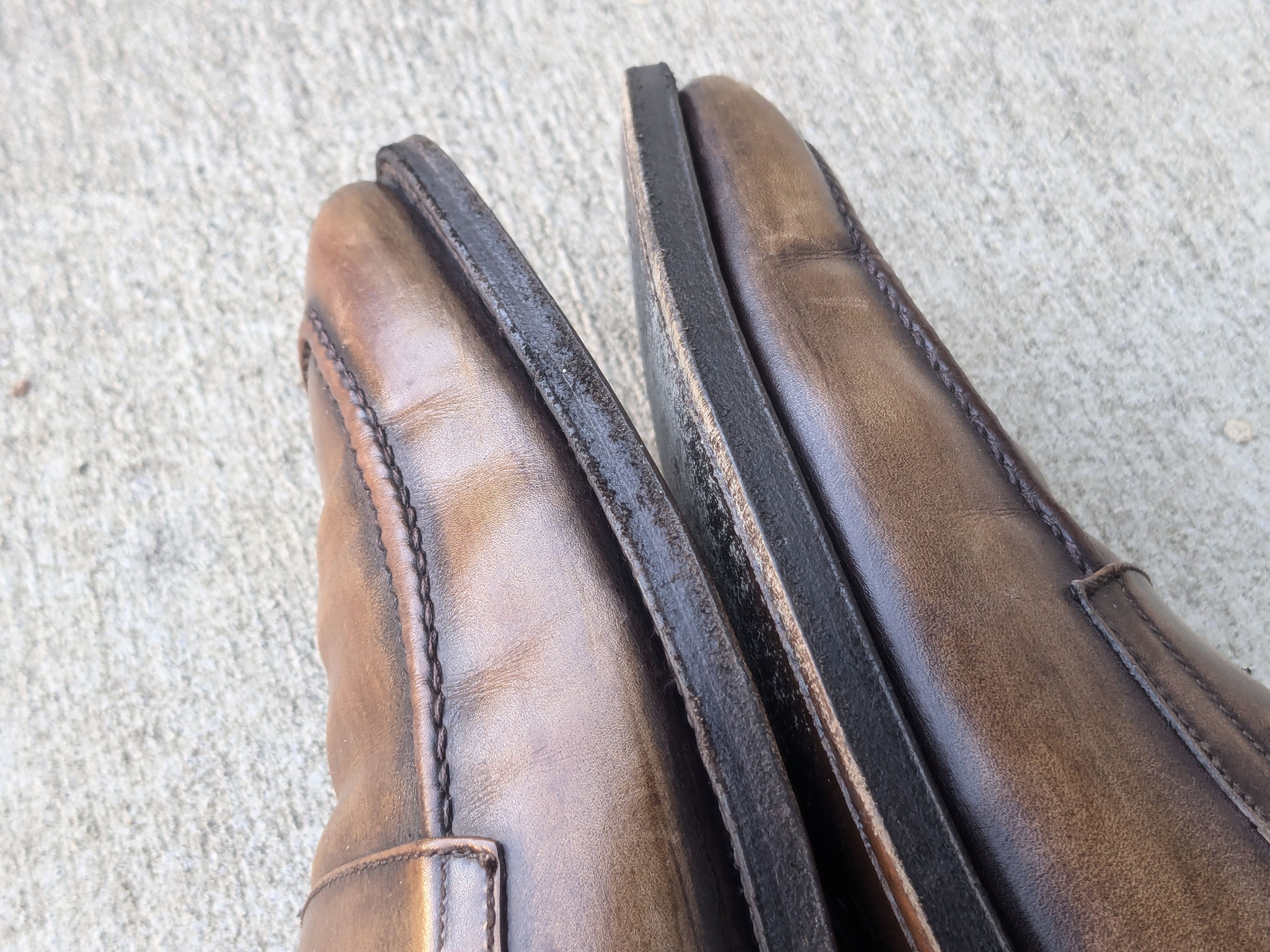 Berluti Markowski Penny Loafers Brown Leather 9 Patina Burnished Size US 9 / EU 42 - 7 Thumbnail