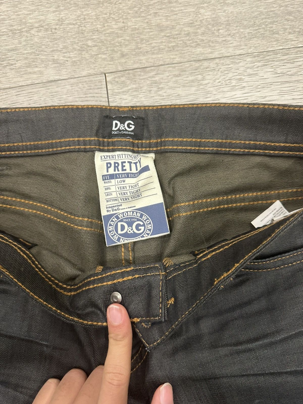 Dolce & Gabbana × Vintage Dark Gray-Blue Dolce&Gabbana Jeans Size 28" / US 6 / IT 42 - 2 Thumbnail