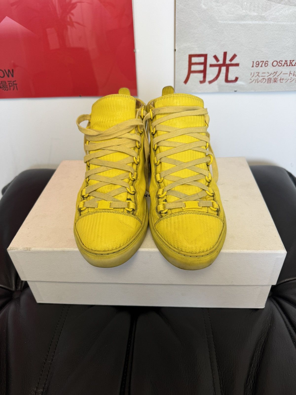 Balenciaga Balenciaga Arena High Sneakers Leather Yellow Kanye West Size US 9 / EU 42 - 2 Thumbnail
