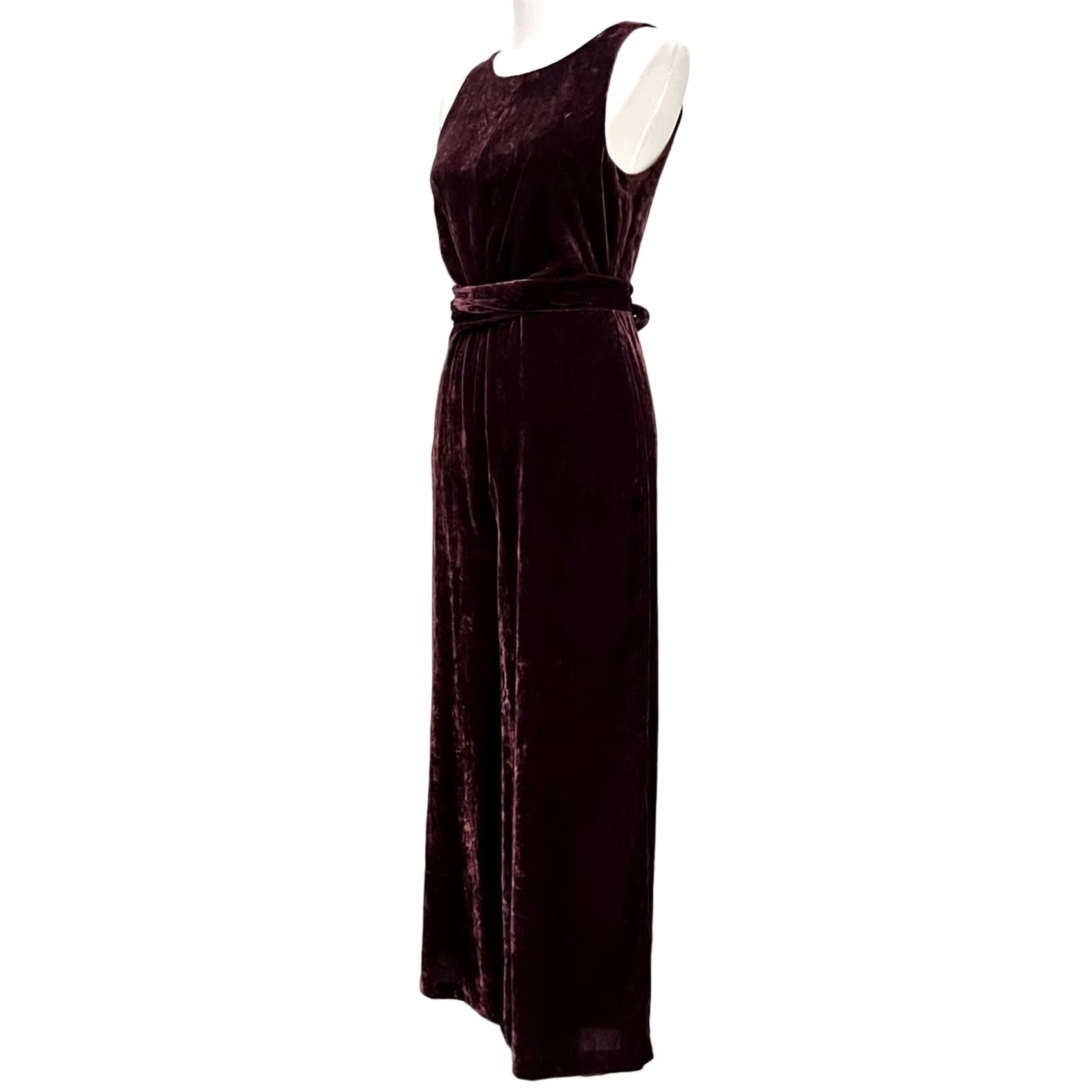 Madewell Madewell Velvet Jumpsuit Burgundy Sleeveless Sz 0 Women One-Piece Pants Twist Front Velvet Size 25" / US 0 / IT 36 - 6 Thumbnail