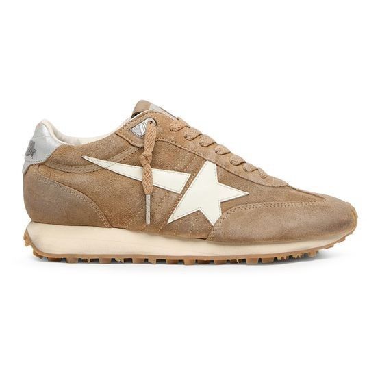 Golden Goose Women's Marathon Tobacco/Milk/Silver Sneakers N, Women's (Size 9)