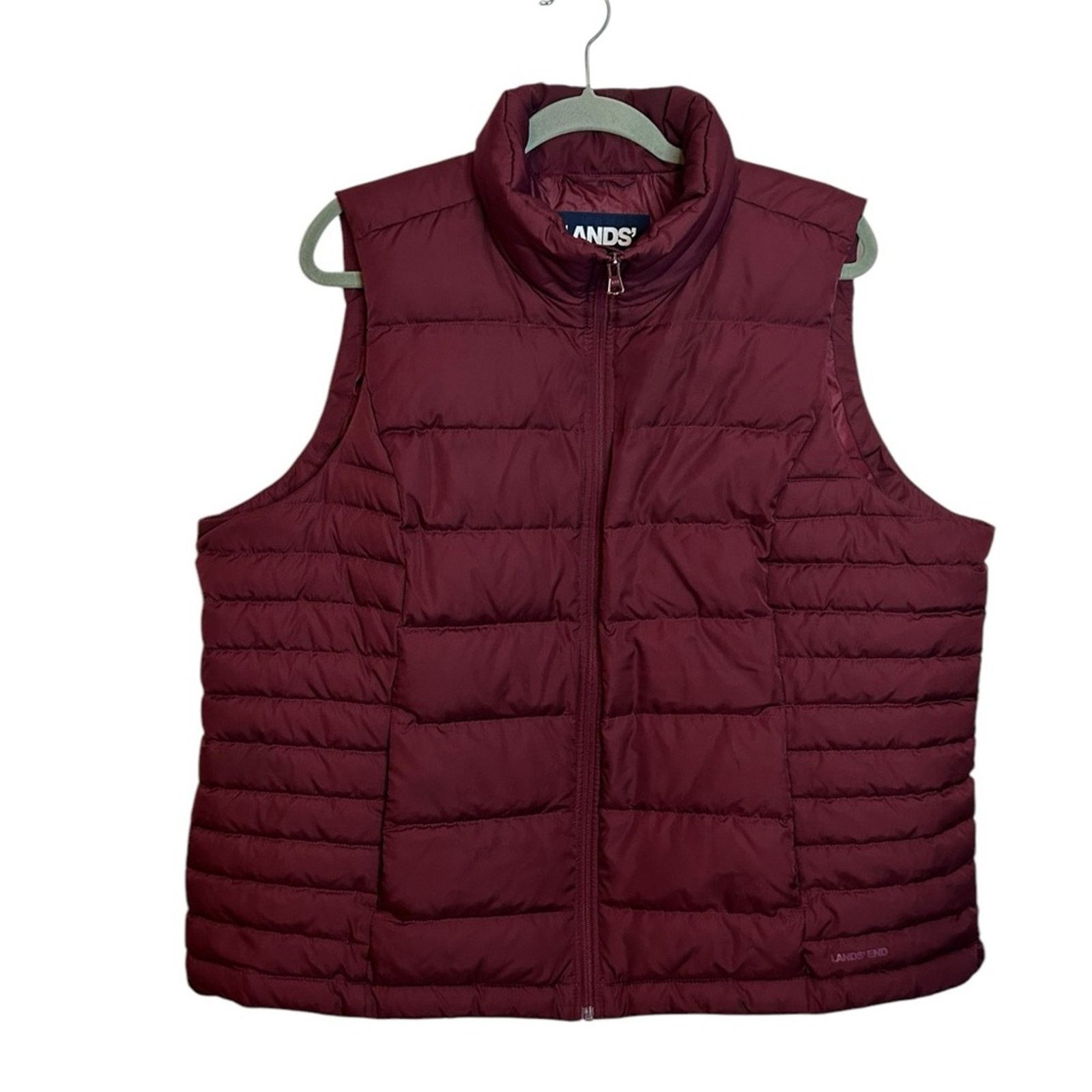 Lands' End Lands’ End Burgundy Down Filled Puffer Vest Size XL / US 12-14 / IT 48-50 - 1 Thumbnail