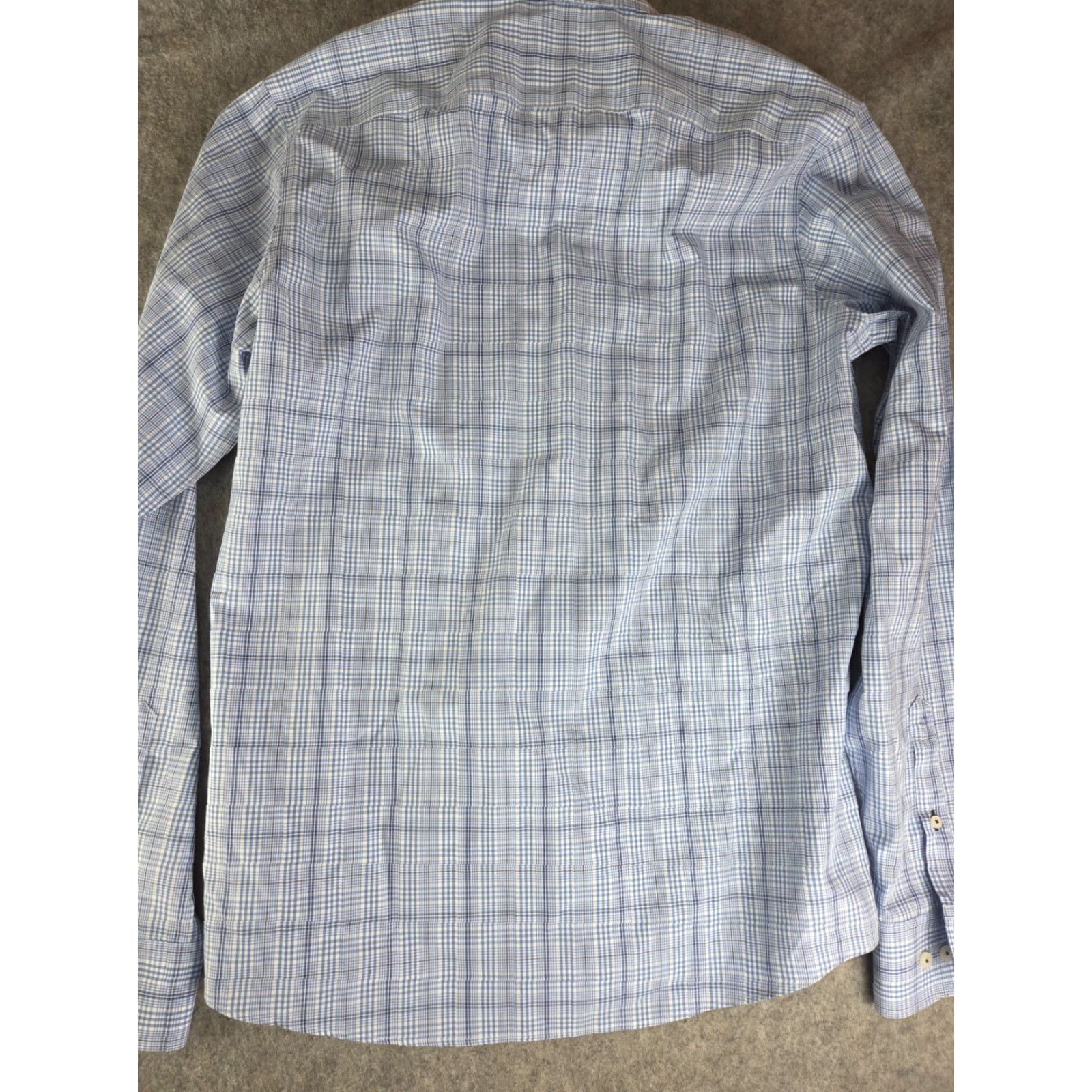 UNTUCKit UNTUCKit Shirt Men L Slim Fit Blue Plaid Button-Up Long Sleeve Size US L / EU 52-54 / 3 - 4 Thumbnail