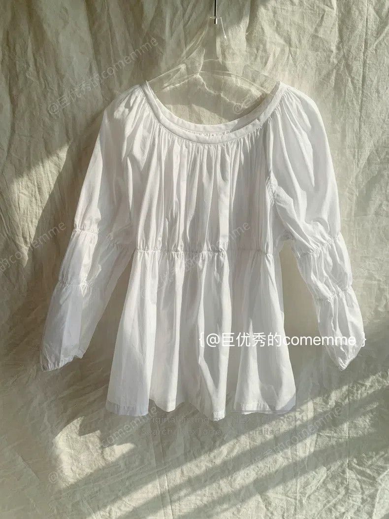 Comme des Garcons Comme Des Garcons Round neck pleated loop sleeve cute retr Size S / US 4 / IT 40 - 1 Thumbnail