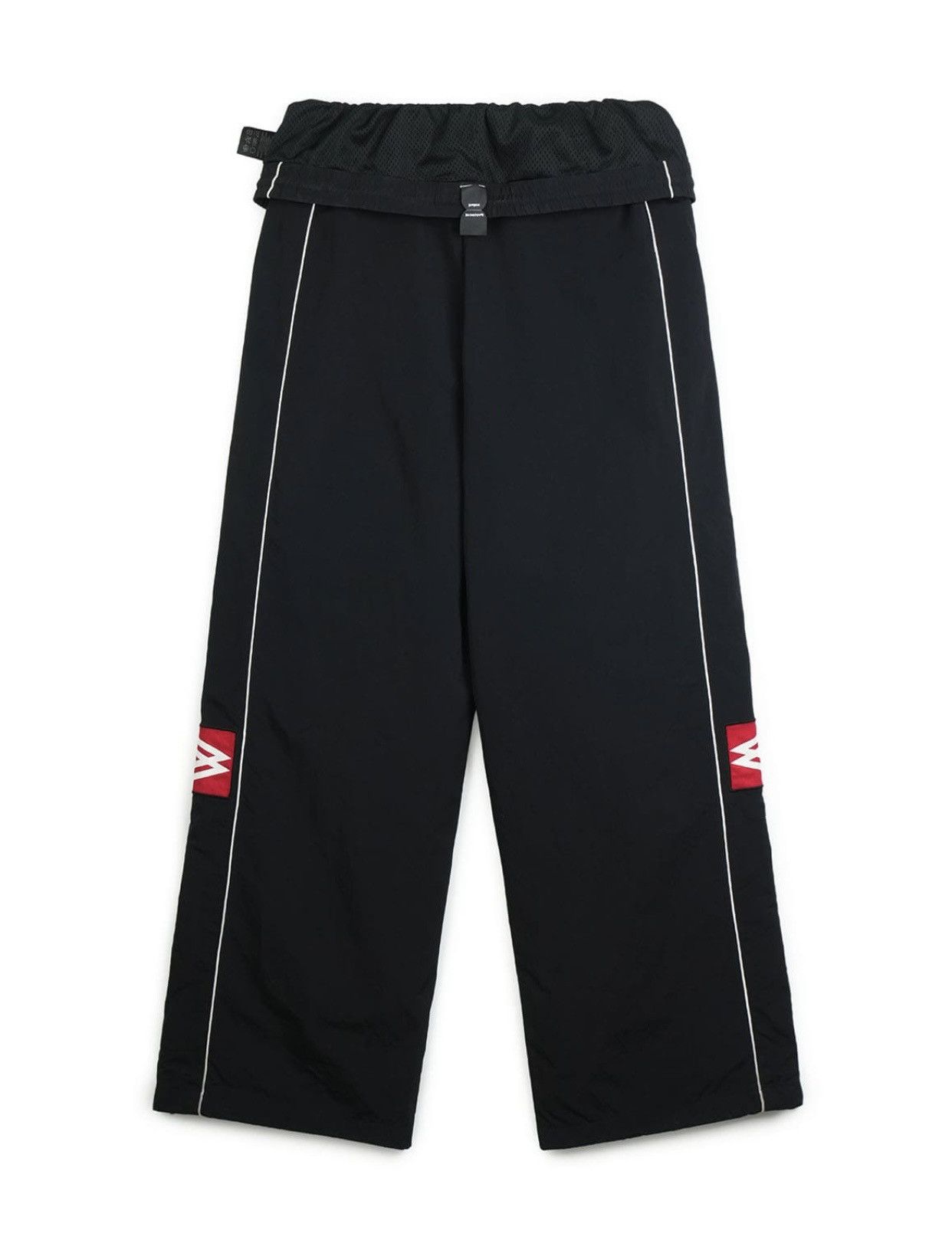 PROTOCOL INDEX FOLDED WAIST TRACK PANTS-BLACK