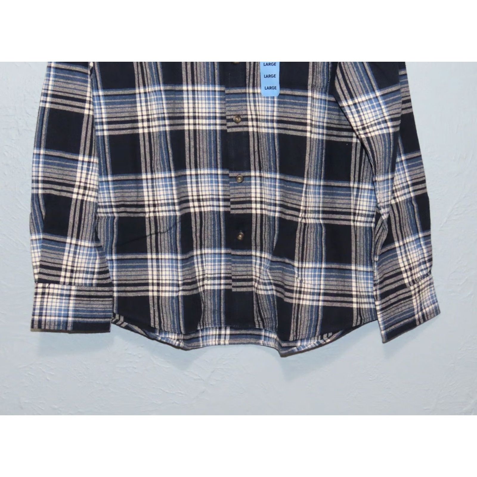 Eddie Bauer VINTAGE? No. Eddie Bauer Men's L Blue Plaid Flannel Shirt Long Sleeve Work Casual NWT Size US L / EU 52-54 / 3 - 2 Thumbnail