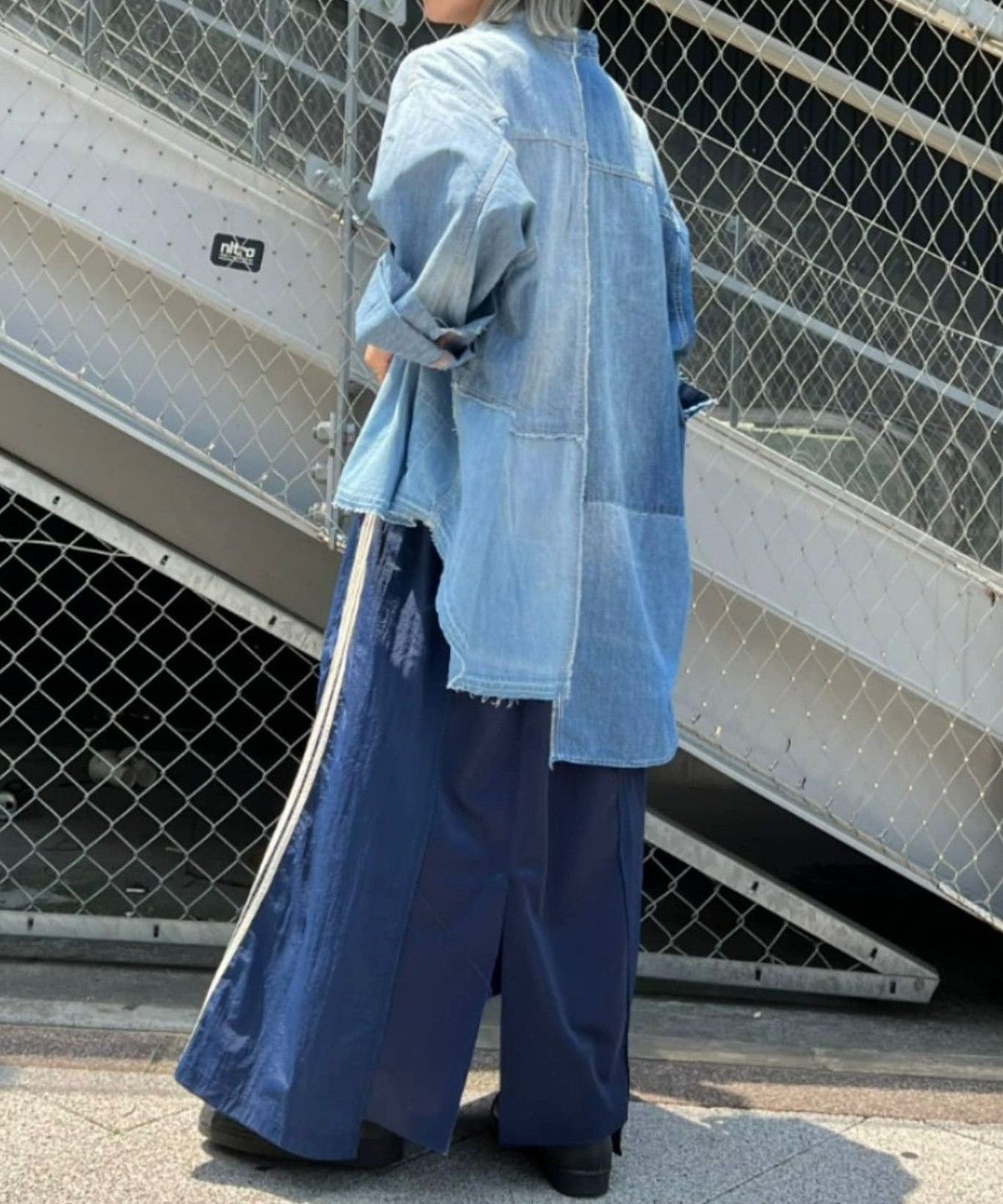 Japanese Brand Etsinta Remade Jersey Volume Skirt Size 38" / US 16 / IT 52 - 8 Thumbnail