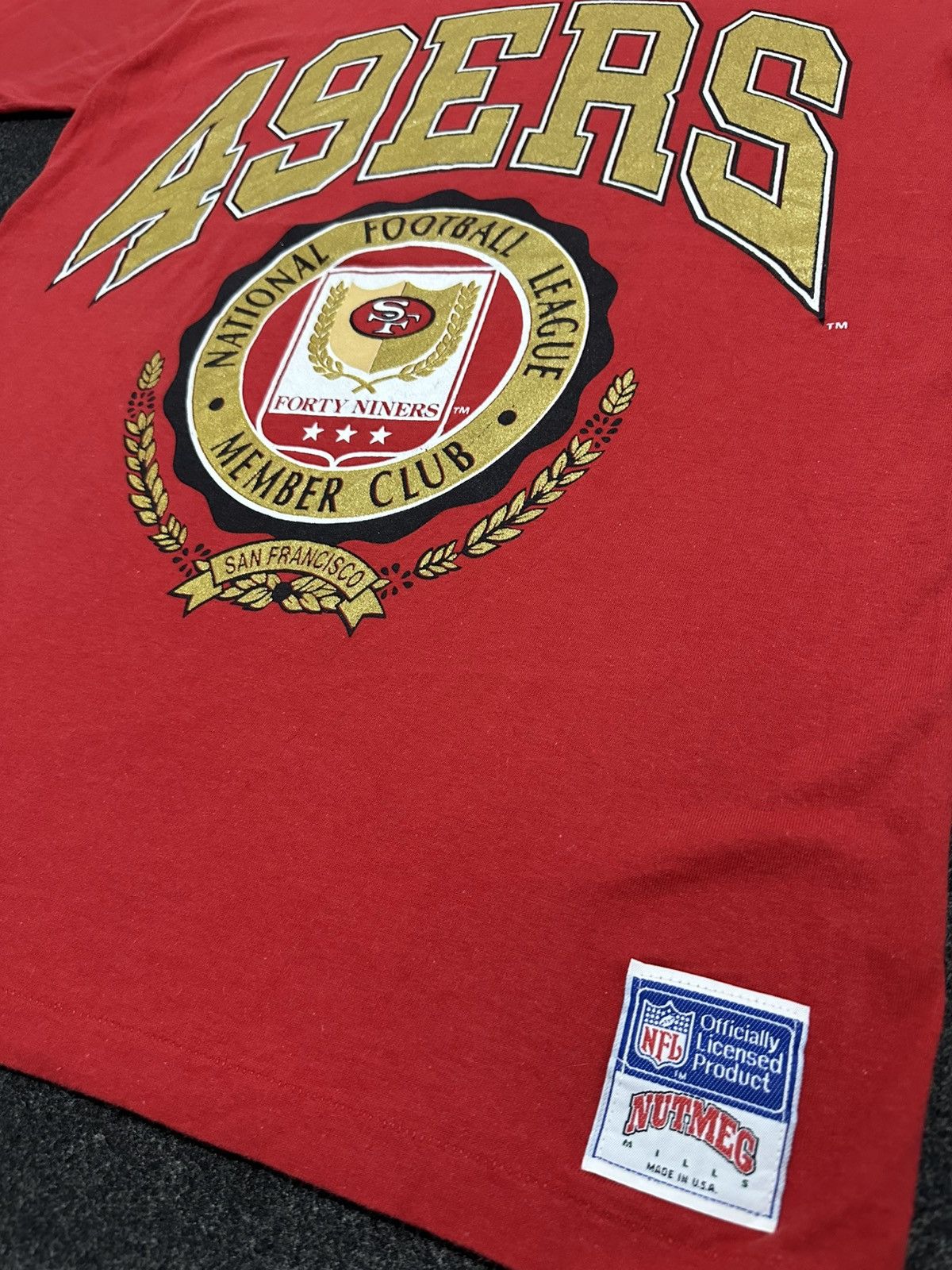 Nutmeg Vintage 90s San Francisco 49ers NFL Nutmeg Mills T-Shirt Size US M / EU 48-50 / 2 - 2 Thumbnail