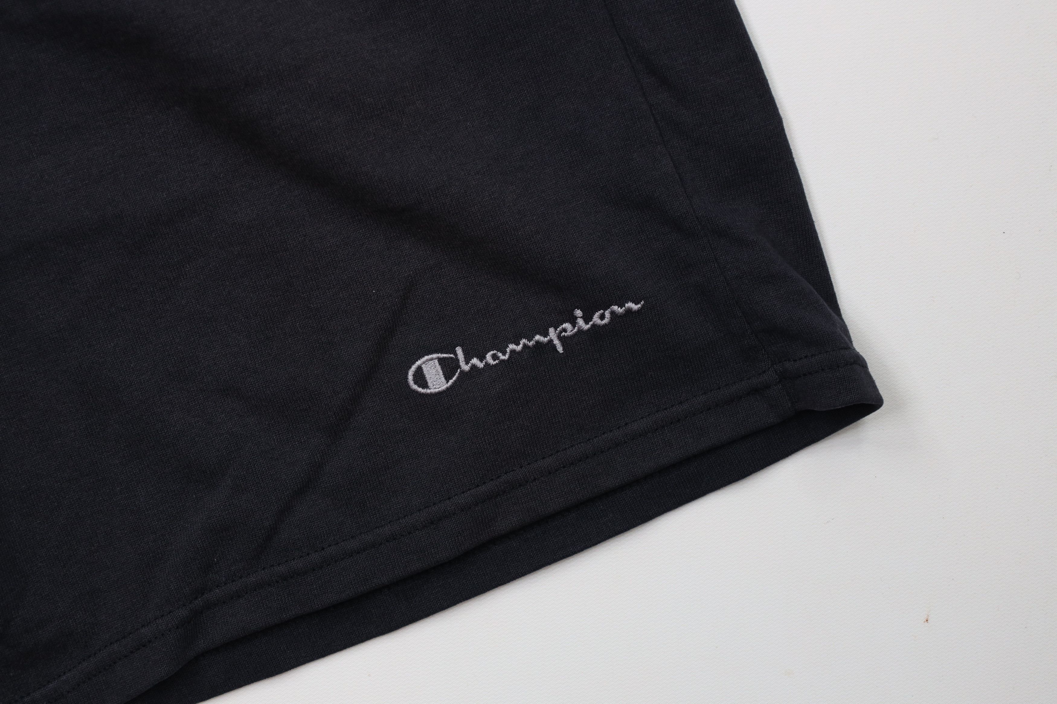 Champion Vintage 90s Champion Spell Out Heavy Above Knee Shorts Black Size US 36 / EU 52 - 6 Thumbnail