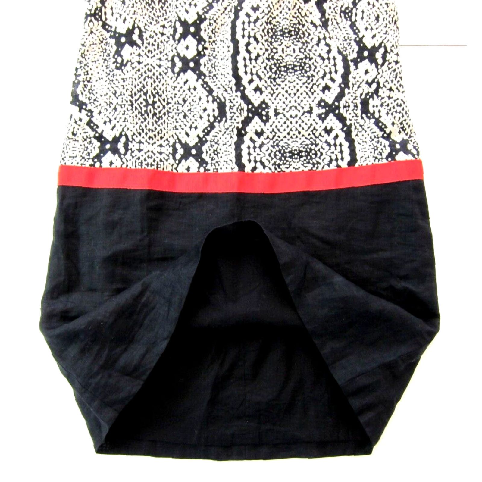 Ann Taylor Ann Taylor Loft Linen Black Ivory Pink Snake Print Tunic Shift Tank Dress 2P Size XS / US 0-2 / IT 36-38 - 7 Thumbnail