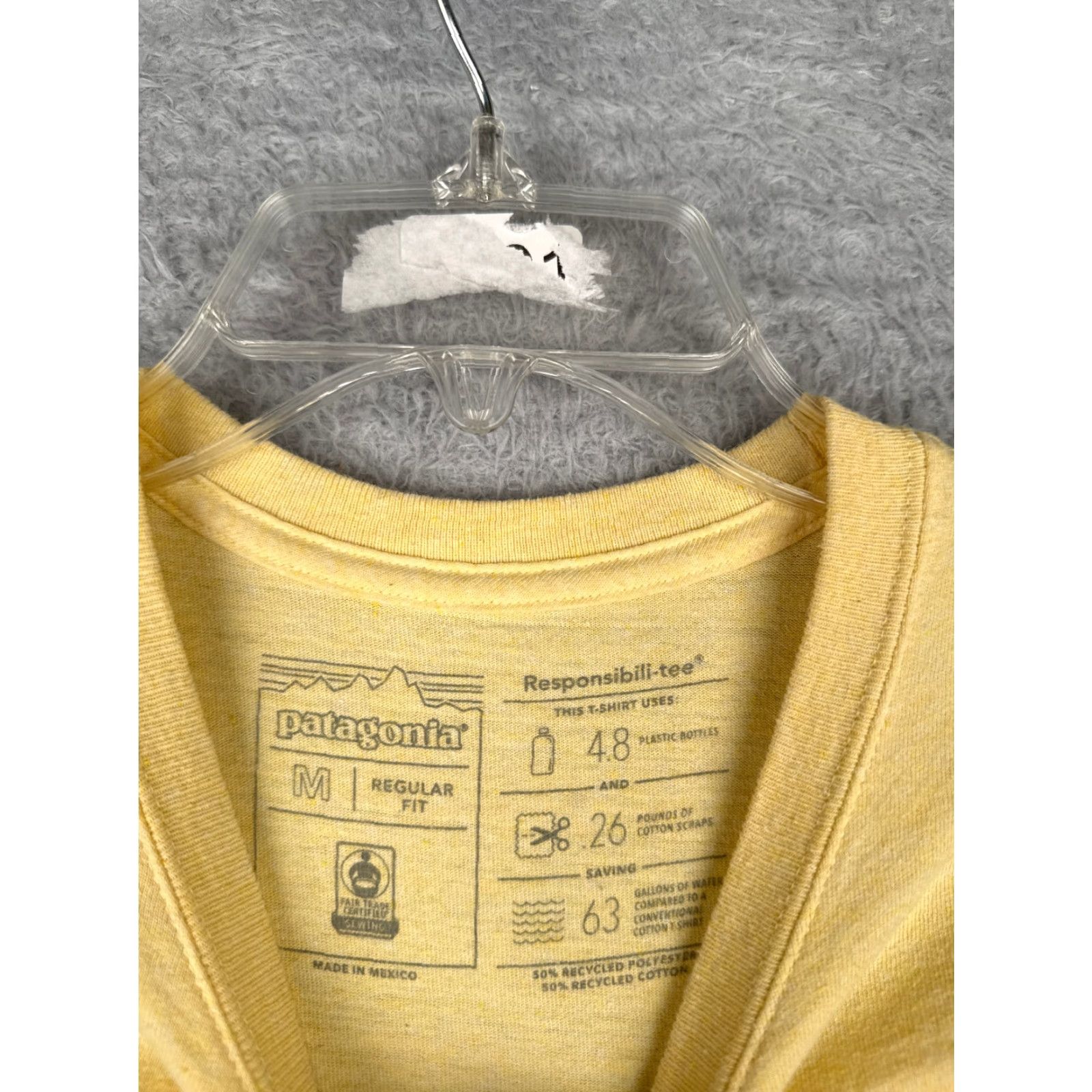 Patagonia Patagonia Shirt Men Medium Yellow Cotton Blend Short Sleeve Crew Neck Size US M / EU 48-50 / 2 - 7 Thumbnail