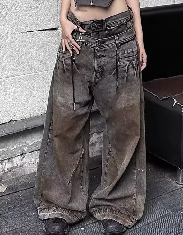 Japanese Brand × Jean Vintage Tie Dye Washed Baggy Jeans Size 31" - 1 Thumbnail