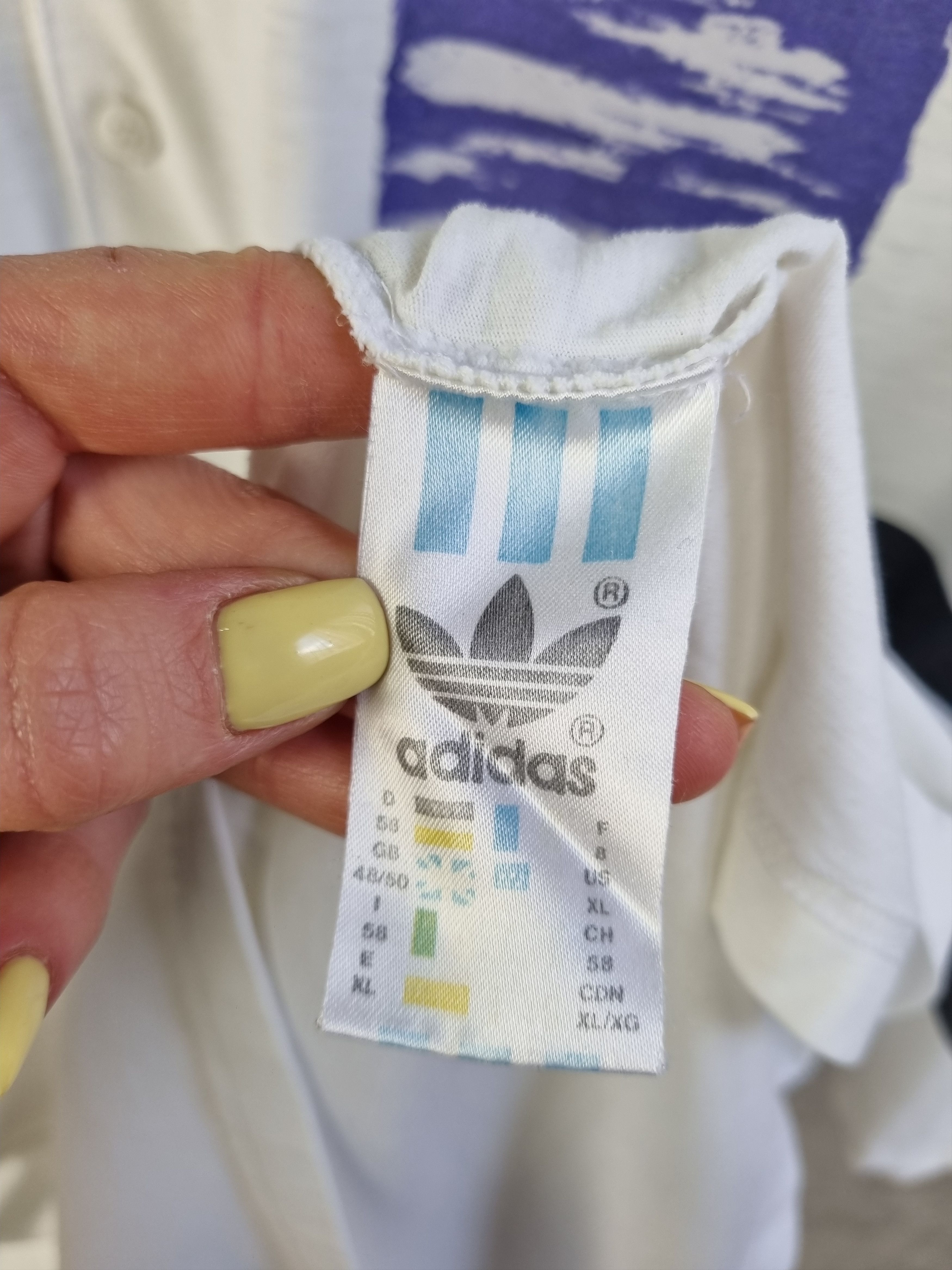 Adidas × Vintage 90s Adidas Rare Abstract Design Vintage Polo Tee shirt Size US L / EU 52-54 / 3 - 12 Thumbnail