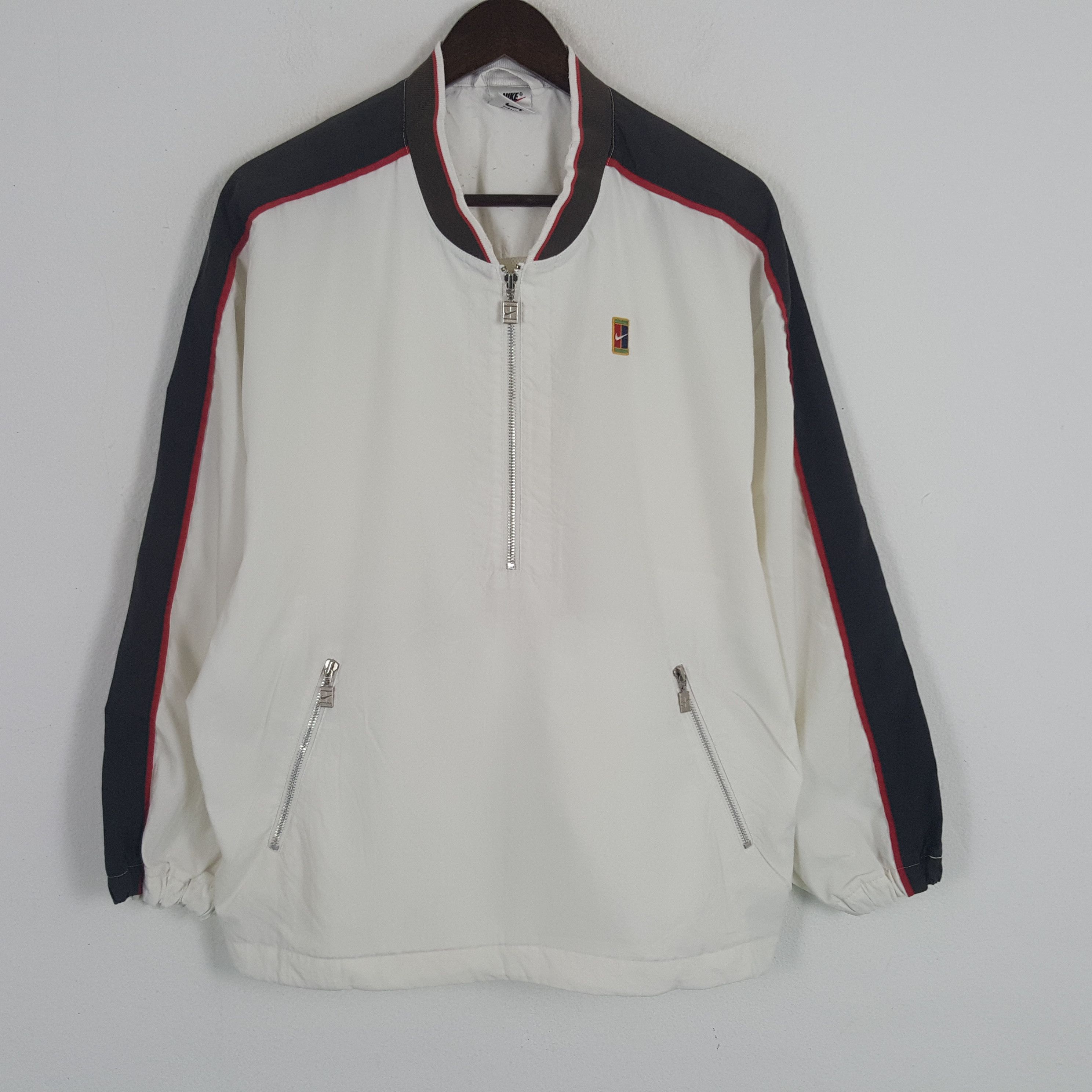 Nike × Vintage Vintage Nike Court Windbreaker Zipper Sport Jacket Size US L / EU 52-54 / 3 - 1 Thumbnail