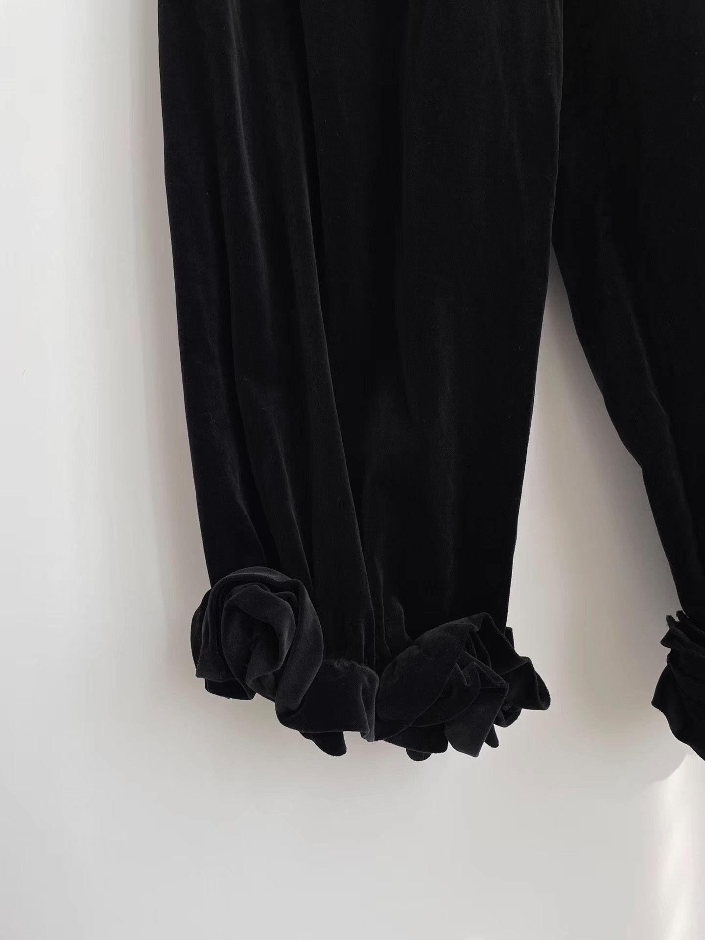 Comme des Garcons CDG Comcom Black Velvet Bud Pants Ｑ24 Size 32" / US 10 / IT 46 - 5 Thumbnail