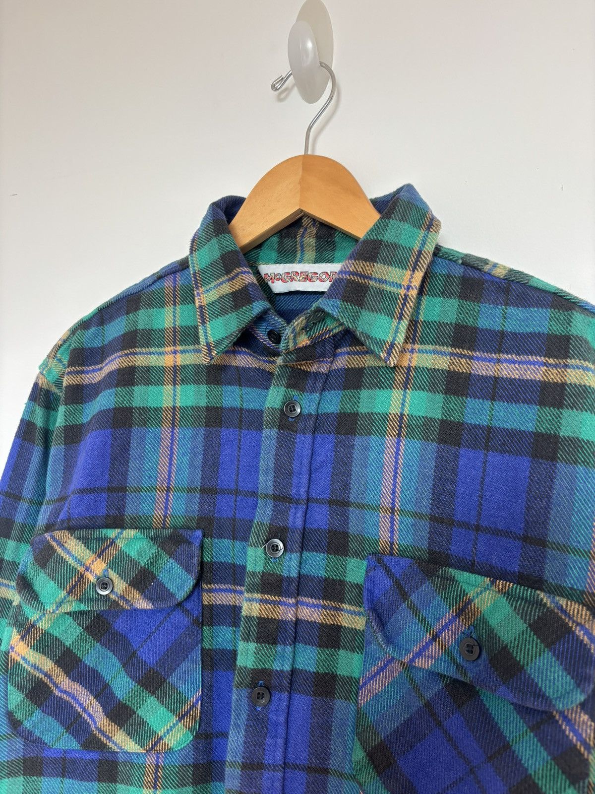 McGregor Vintage McGregor Blue Green Plaid Flannel Shirt Large L Size US L / EU 52-54 / 3 - 1 Thumbnail