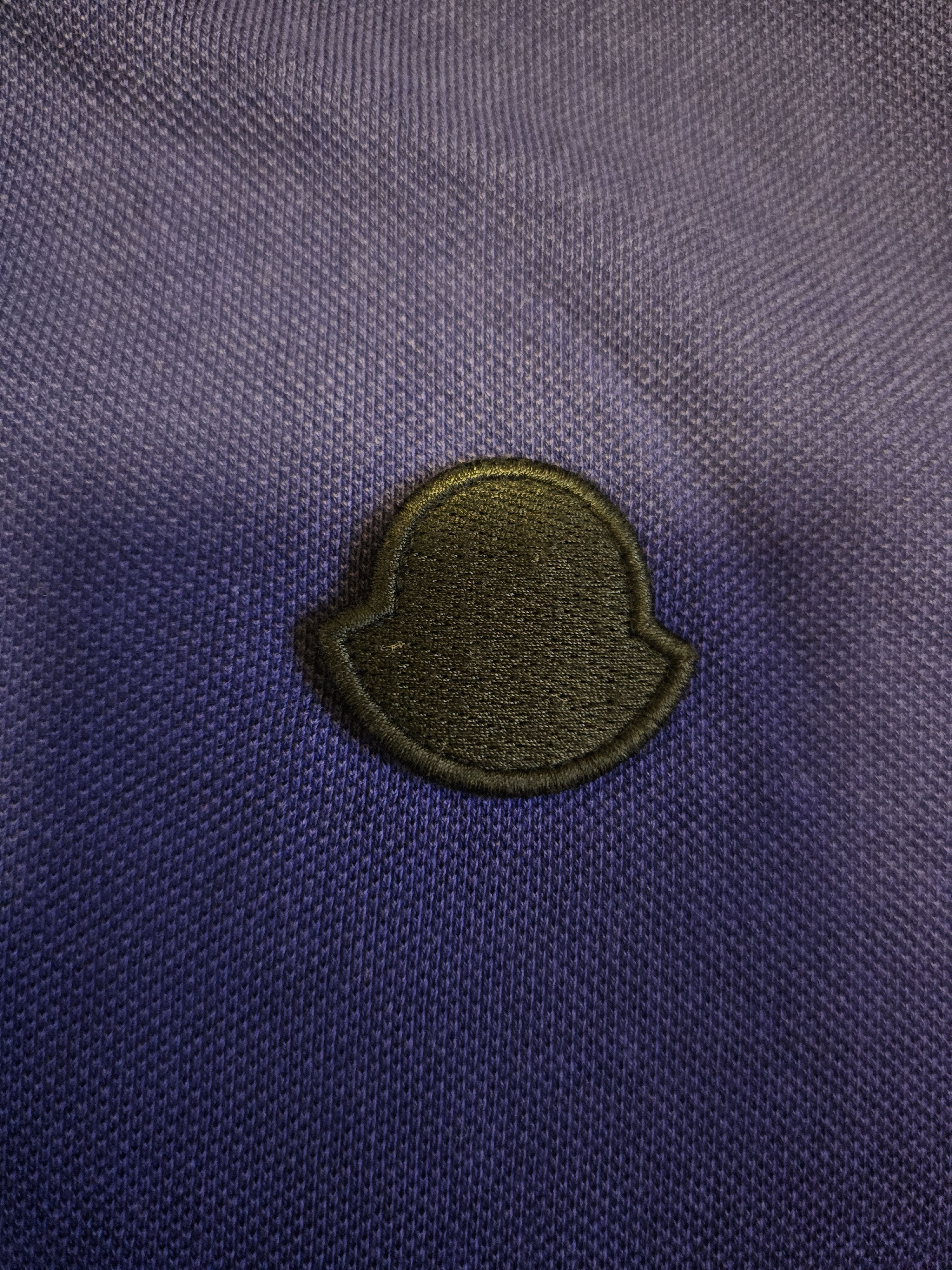 Moncler Moncler Men's Blue Polo Shirt Size M Size US M / EU 48-50 / 2 - 2 Thumbnail