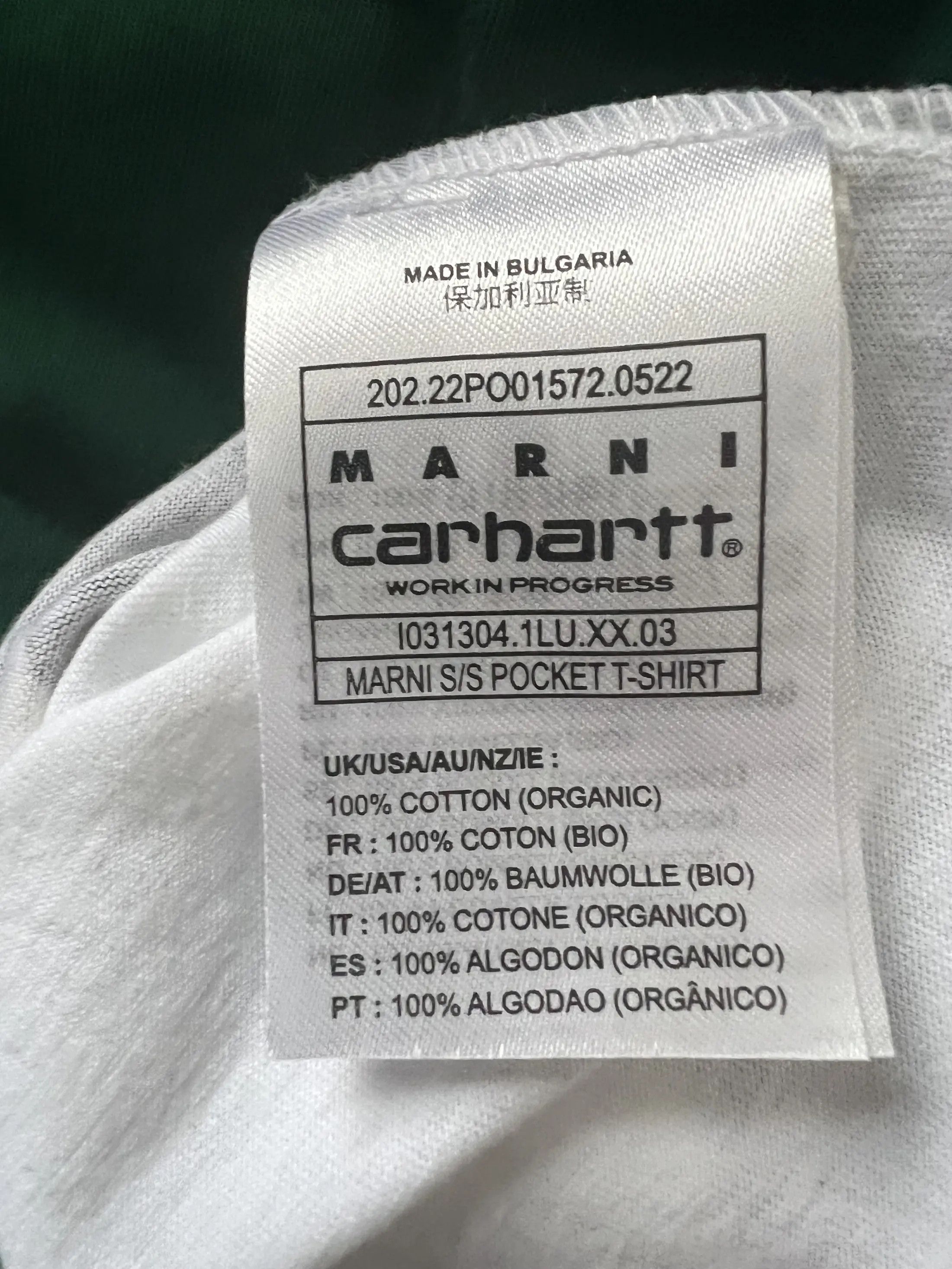 Carhartt Wip × Marni T- Shirt With Sewn In Tank Top Size US S / EU 44-46 / 1 - 17 Thumbnail