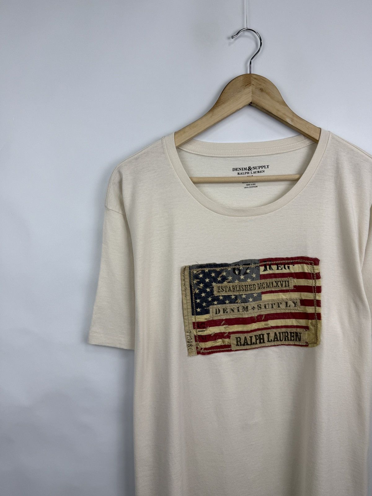 Denim & Supply Ralph Lauren 🇺🇸 Vintage Y2K Denim Supply Ralph Lauren USA Flag T-Shirt Size US XL / EU 56 / 4 - 3 Thumbnail