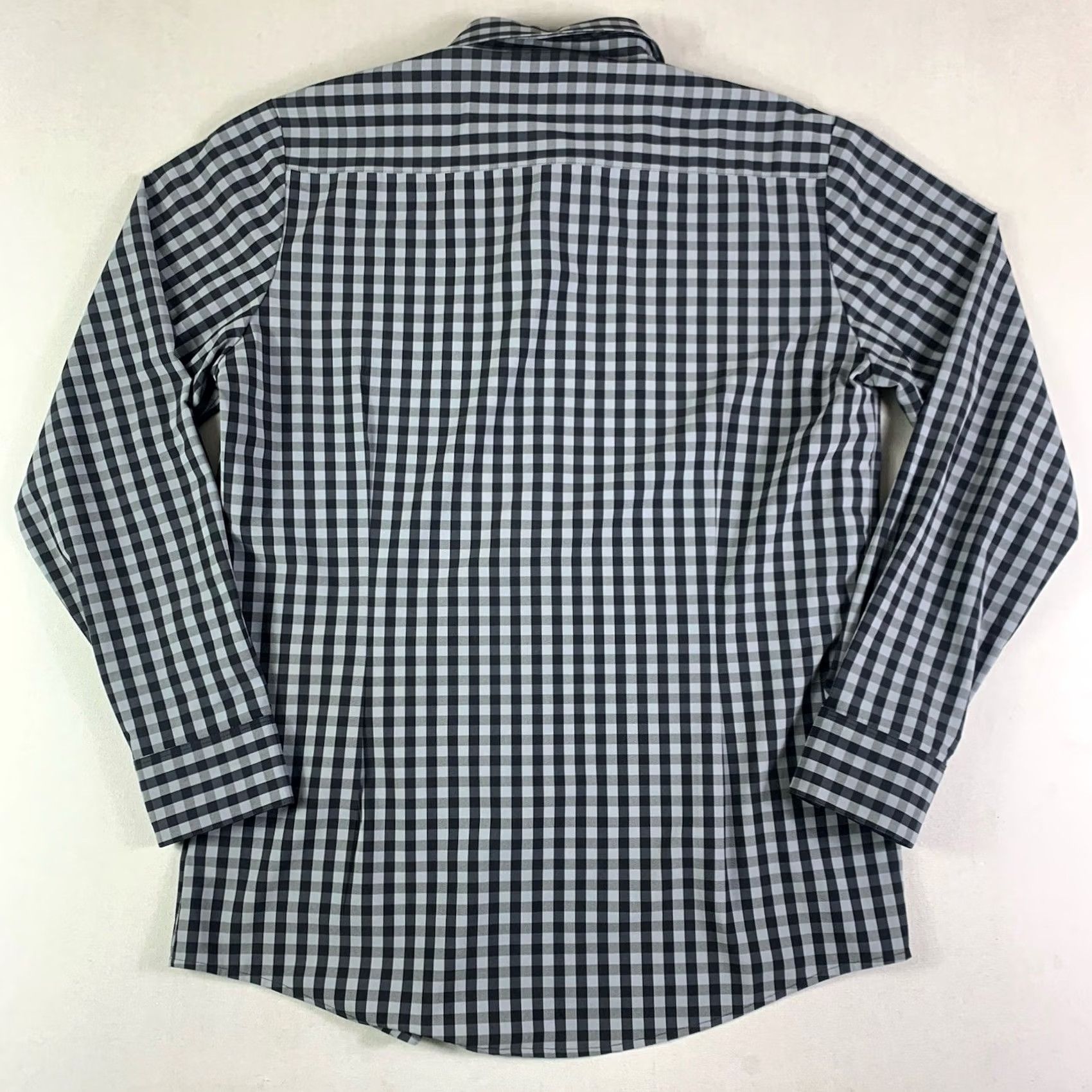 Mizzen+Main Mizzen+Main Mens Large Classic Fit Performance Shirt Gray Gingham Button-Up Long Sleeve Size US L / EU 52-54 / 3 - 5 Thumbnail