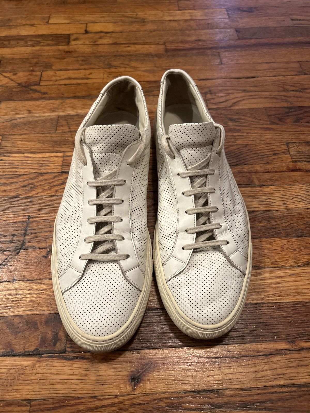 Common Projects Common Project Original Achilles Low Leather Sneakers White Size US 12.5 / EU 45-46 - 3 Thumbnail