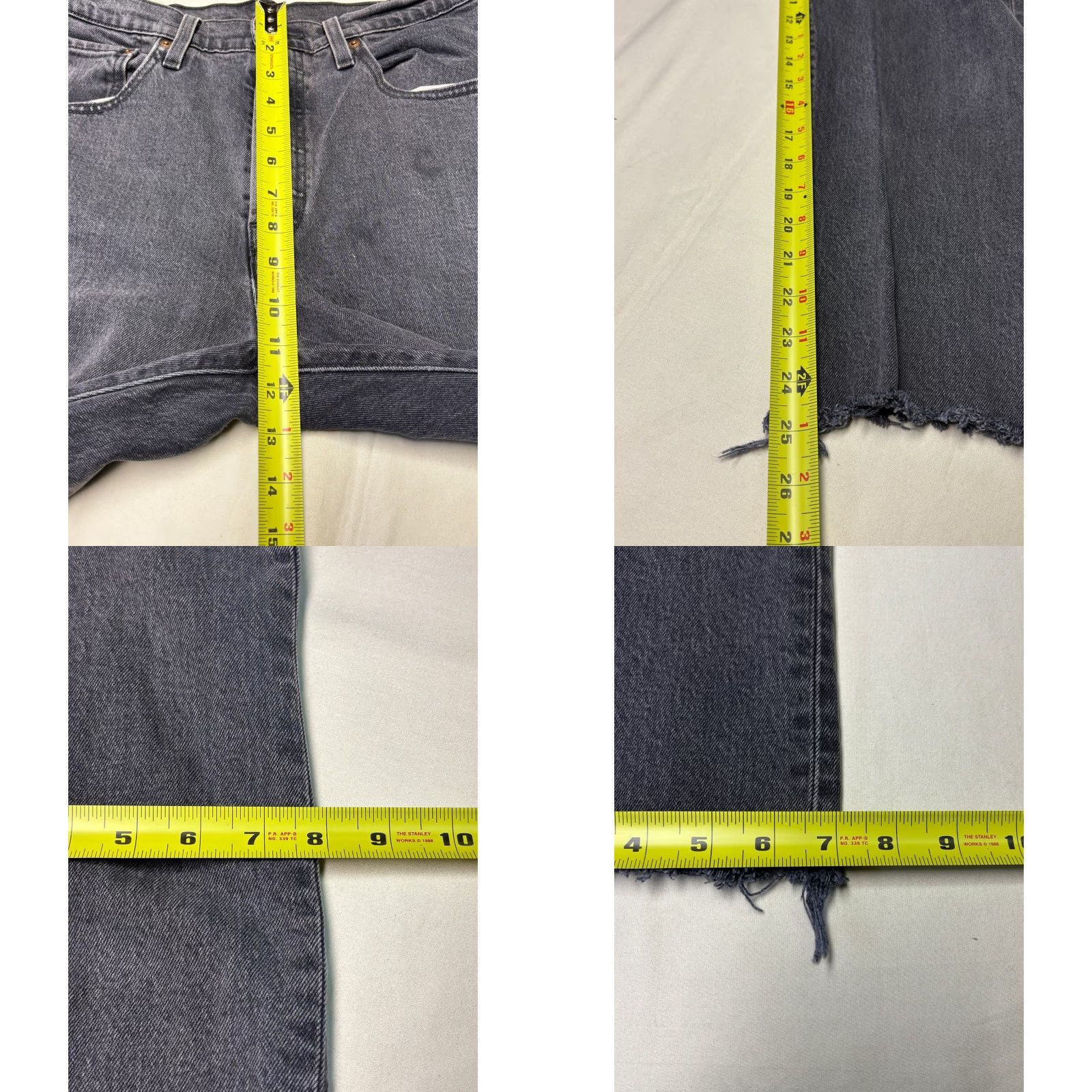 Levi's VINTAGE Levi's 501 Original Fit Jeans Womens Black Wash Distressed Raw Hem W30 L26 Size 30" / US 8 / IT 44 - 9 Thumbnail