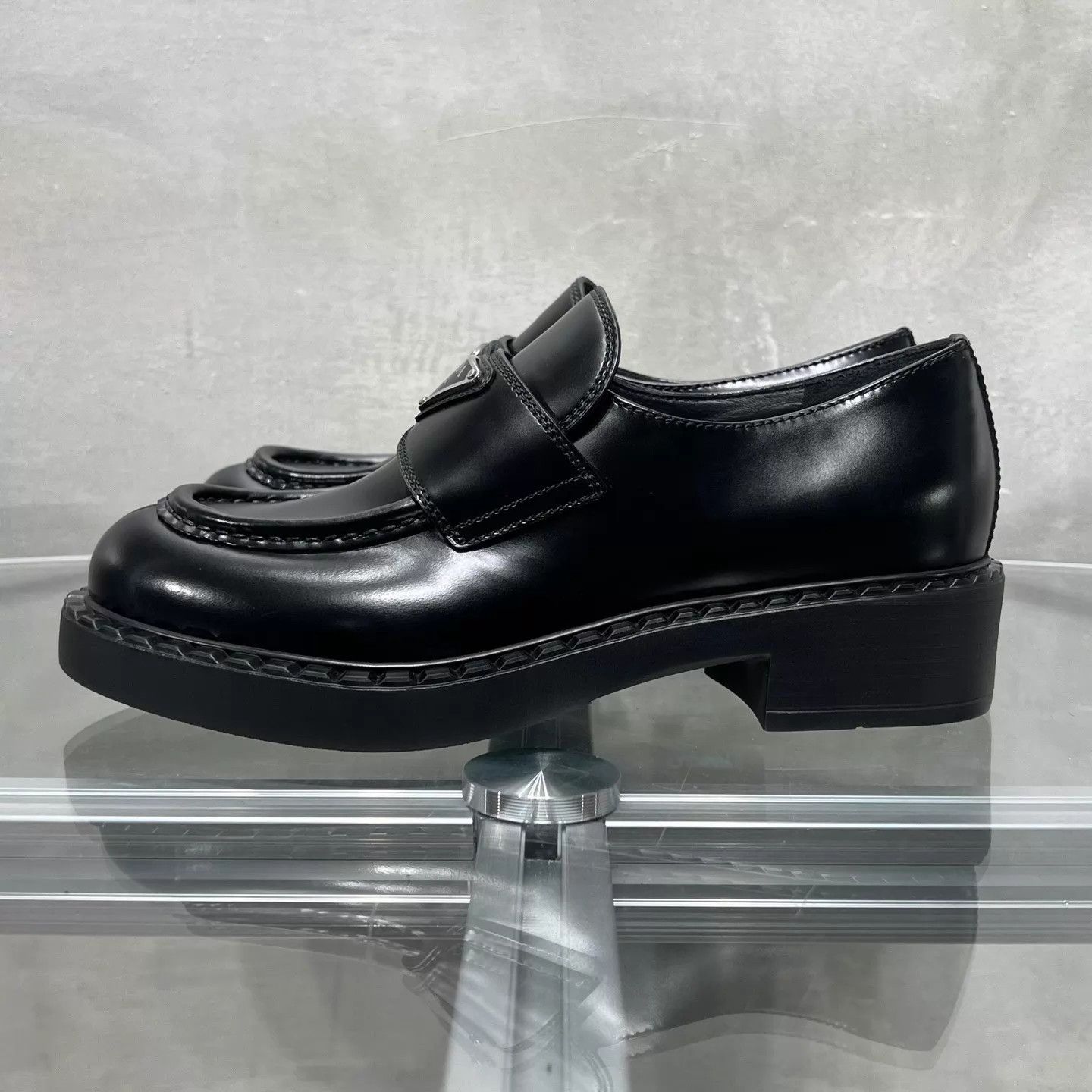 Prada Prada Black Triangle Logo Loafer Size 36 (New with Box) Size US 5.5 / IT 35.5 - 3 Thumbnail