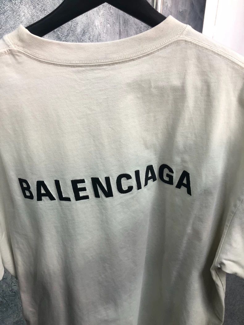 Balenciaga Balenciaga Embroidered slogan gray short sleeve Size US S / EU 44-46 / 1 - 4 Thumbnail