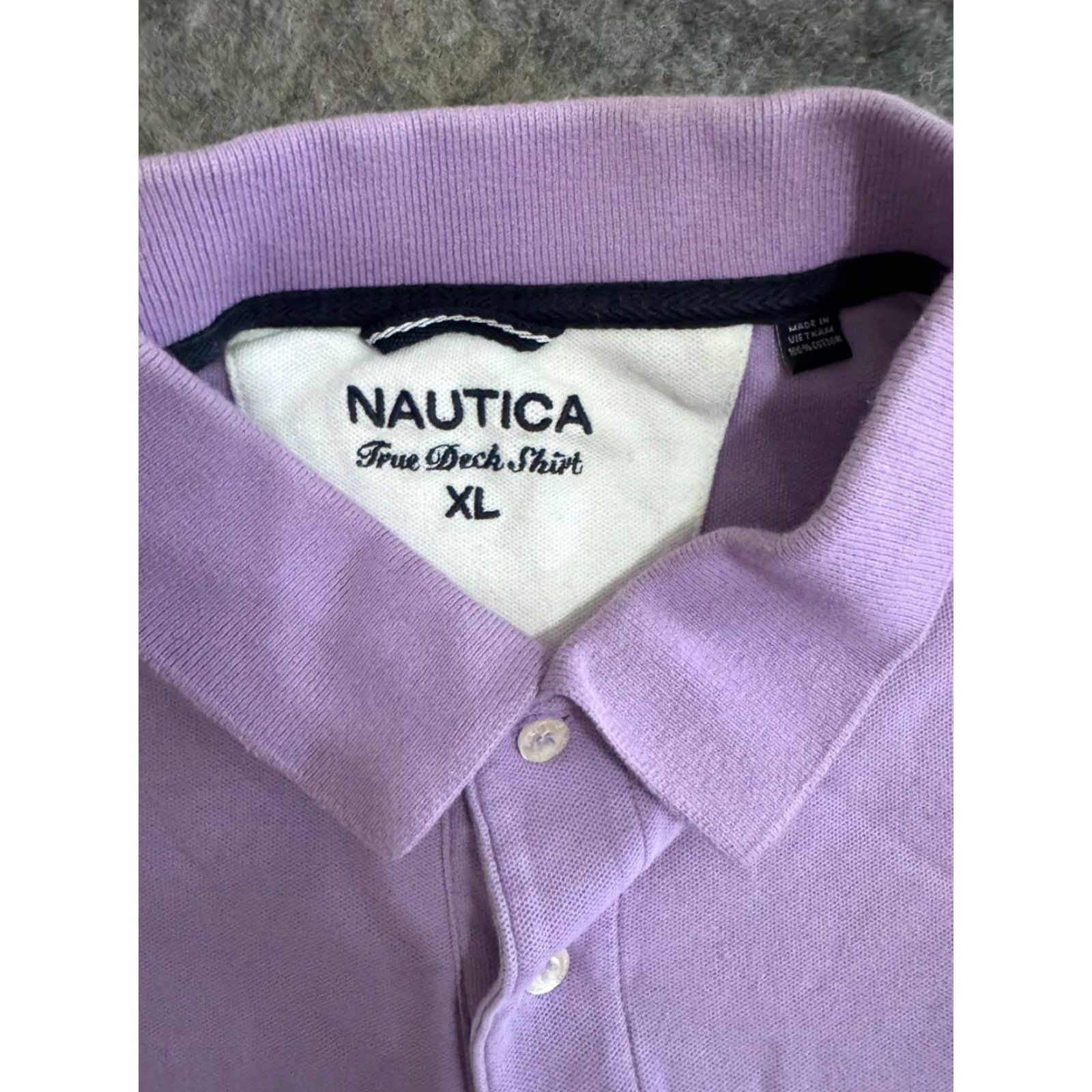 Nautica Nautica Polo Shirt XL Men Purple Short Sleeve Classic Fit Deck Shirt Logo Button Collared Cotton Woven Performance Golf Boating 2000s? Size US XL / EU 56 / 4 - 2 Thumbnail
