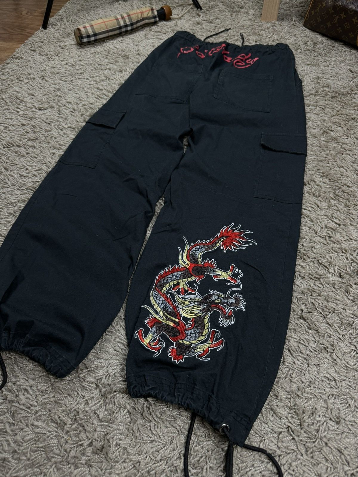 Ed Hardy Baggy parachute pants Ed Hardy y2k original hip-hop item Size 29" - 2 Thumbnail
