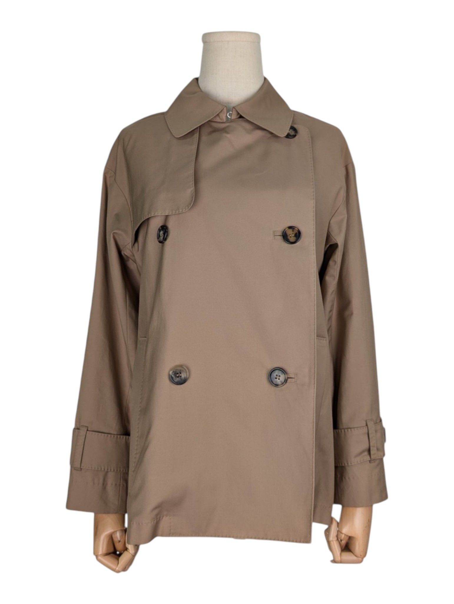 Max Mara Max Mara Beige Double Breasted Trench Jacket Size XS / US 0-2 / IT 36-38 - 1 Thumbnail