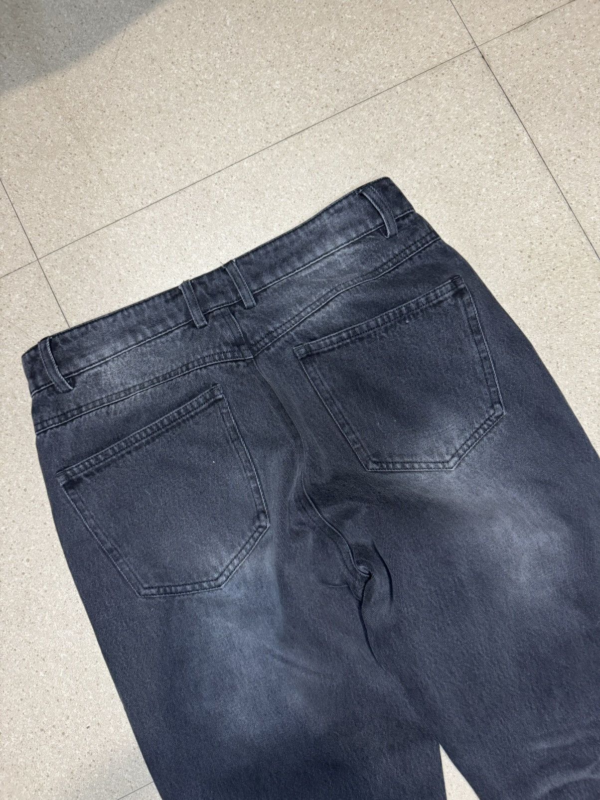 Japanese Brand Rare black Ash Denim Black Faded slim Boot cut rare Size US 32 / EU 48 - 5 Thumbnail