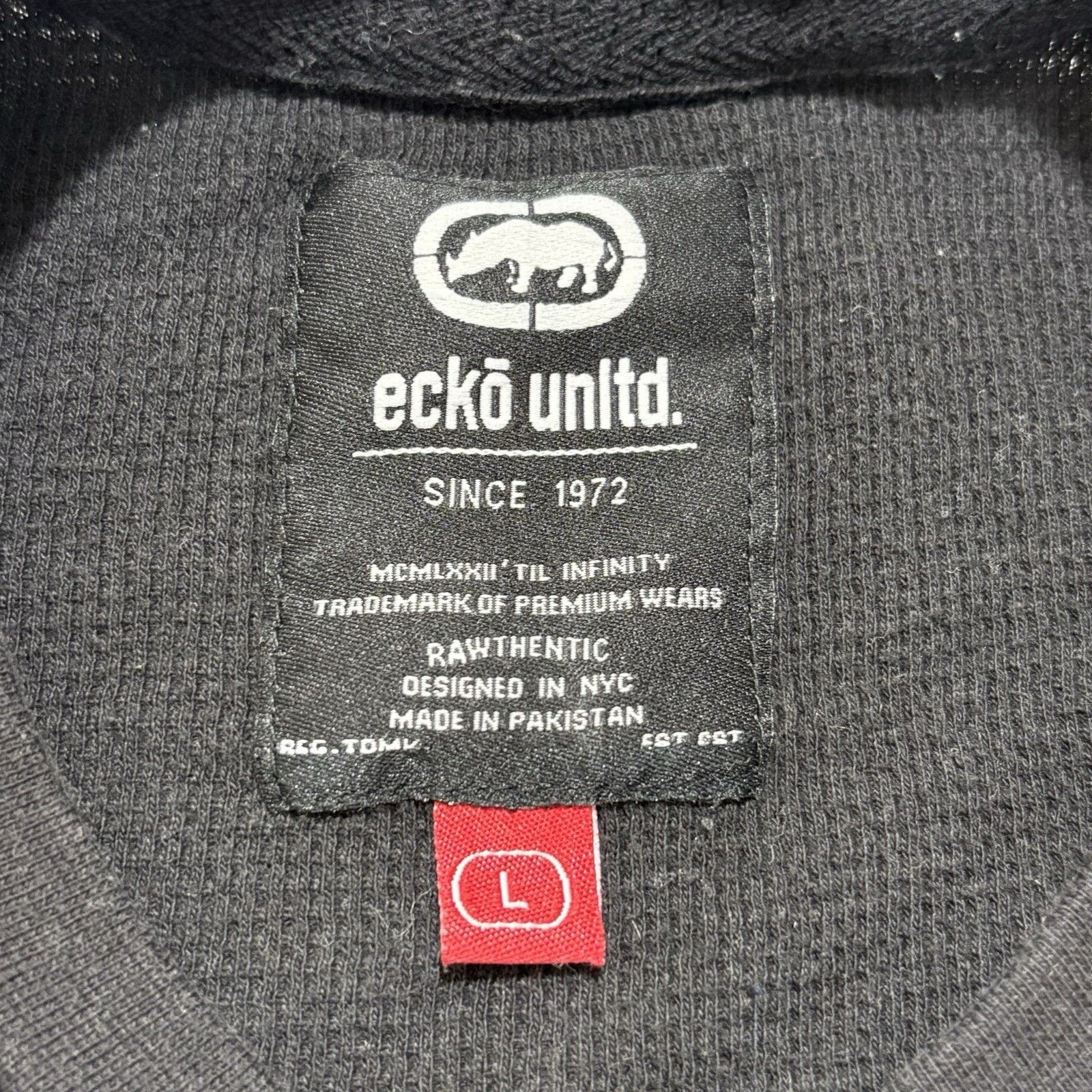 Ecko Unltd. Ecko Unltd Large Waffle Knit T Shirt Rawthentic Crewneck Y2K Size US L / EU 52-54 / 3 - 3 Thumbnail
